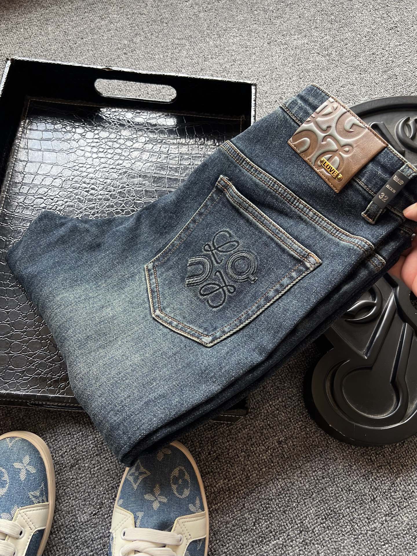 Loewe & On Straight Leg Jeans | Premium Denim, Designer Collaboration
