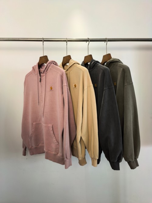 Carhartt WIP Washed Full Zip Hoodie Sweatshirt Outerwear - Variety Colors 1 Carhartt WIP Washed Full Zip Hoodie Sweatshirt Outerwear - Variety Colors