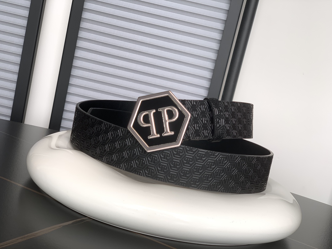 Philipp Plein Pasek Mężczyźni Skóra krowia Fashion Casual