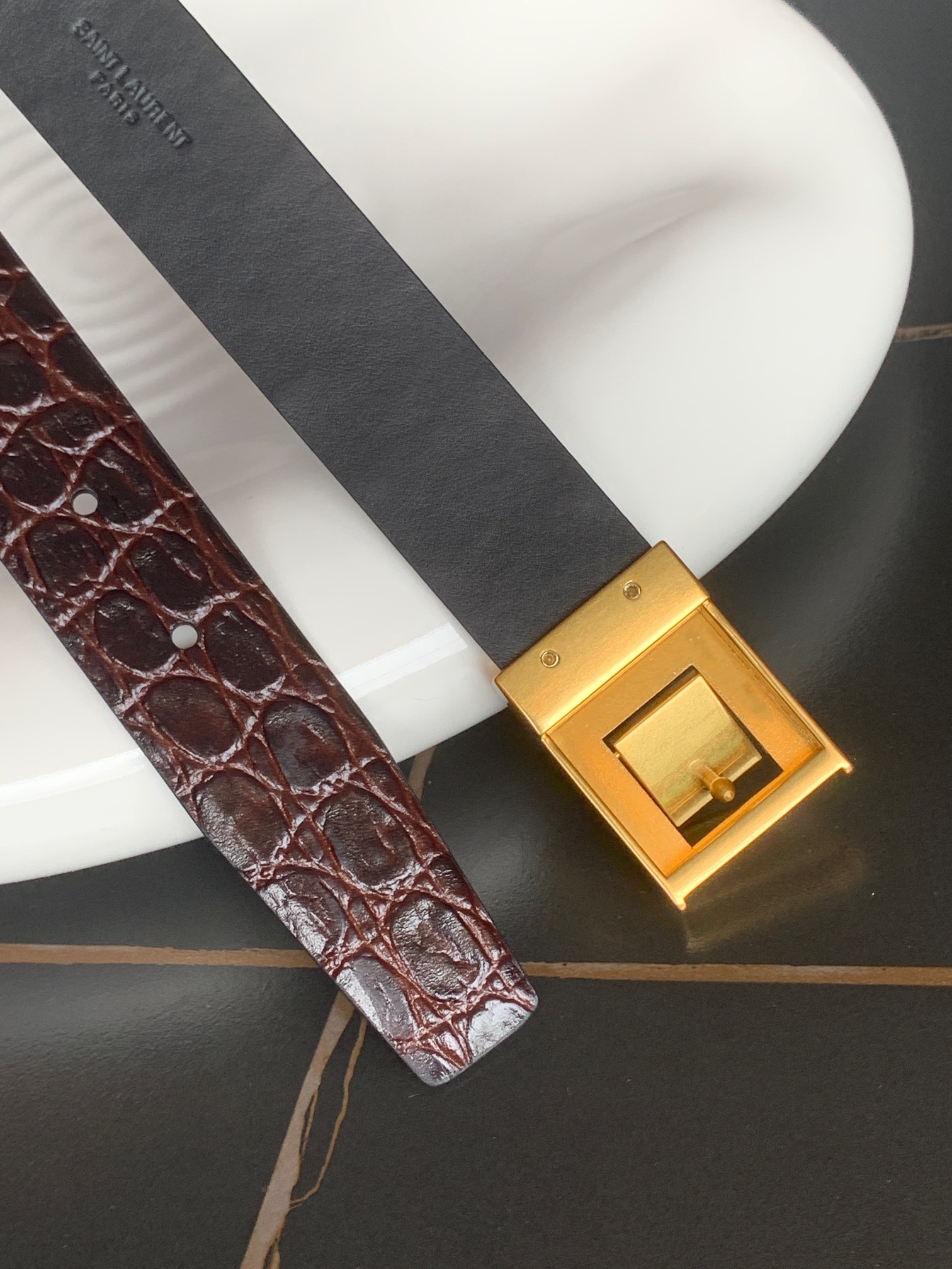YSL belt 🆕Saint Laurent 🇮🇹 2024New ，YSL ， :3.0cm， — photo 5
