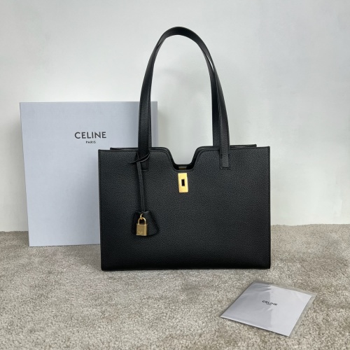 Celine Cabas 16 Grained Leather Tote Bag, Black 1 Celine Cabas 16 Grained Leather Tote Bag, Black