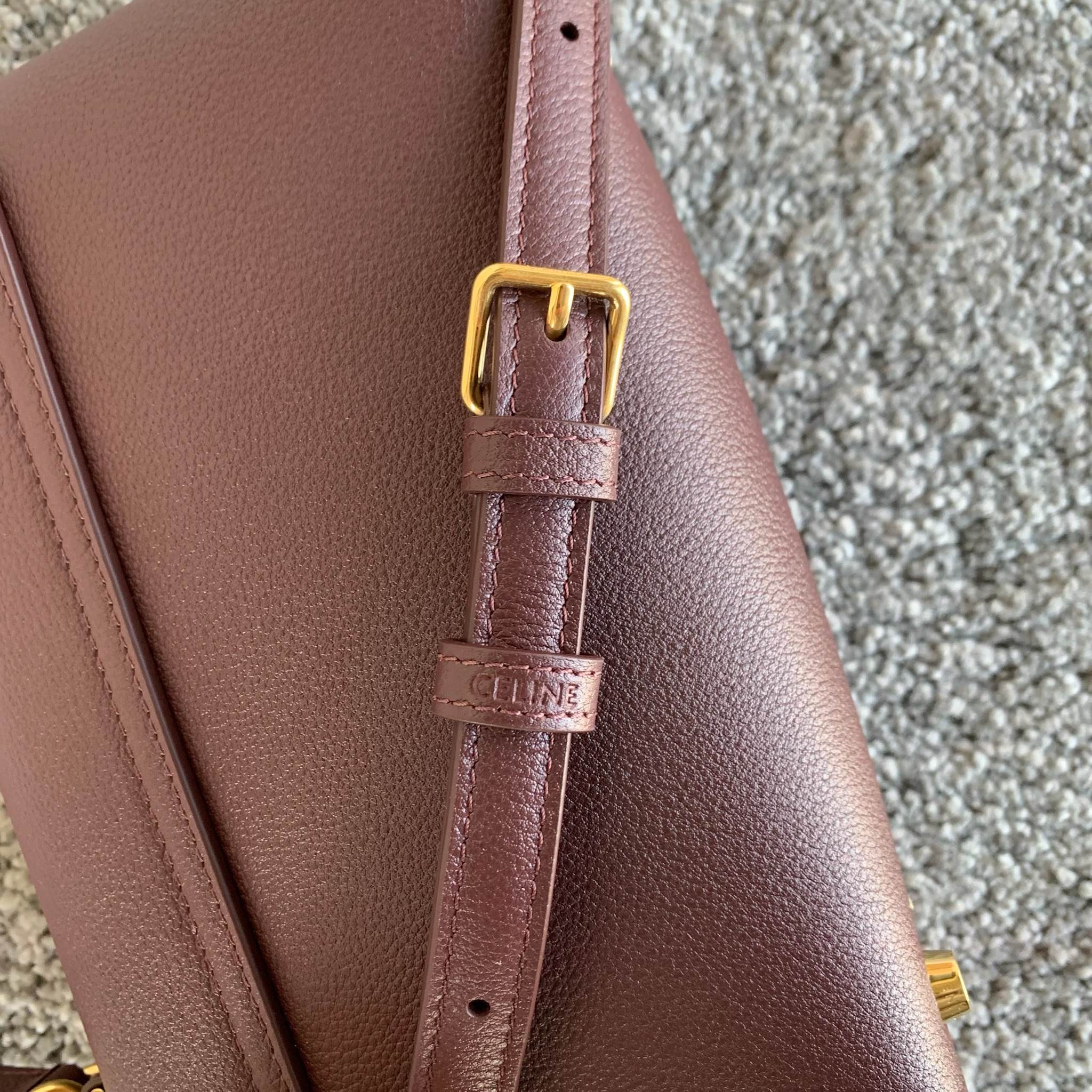 高品质原厂NINO小号 牛皮革手袋，21x13x7厘米，牛皮革，羊皮革衬里金色饰面，手提、肩背和斜挎 T