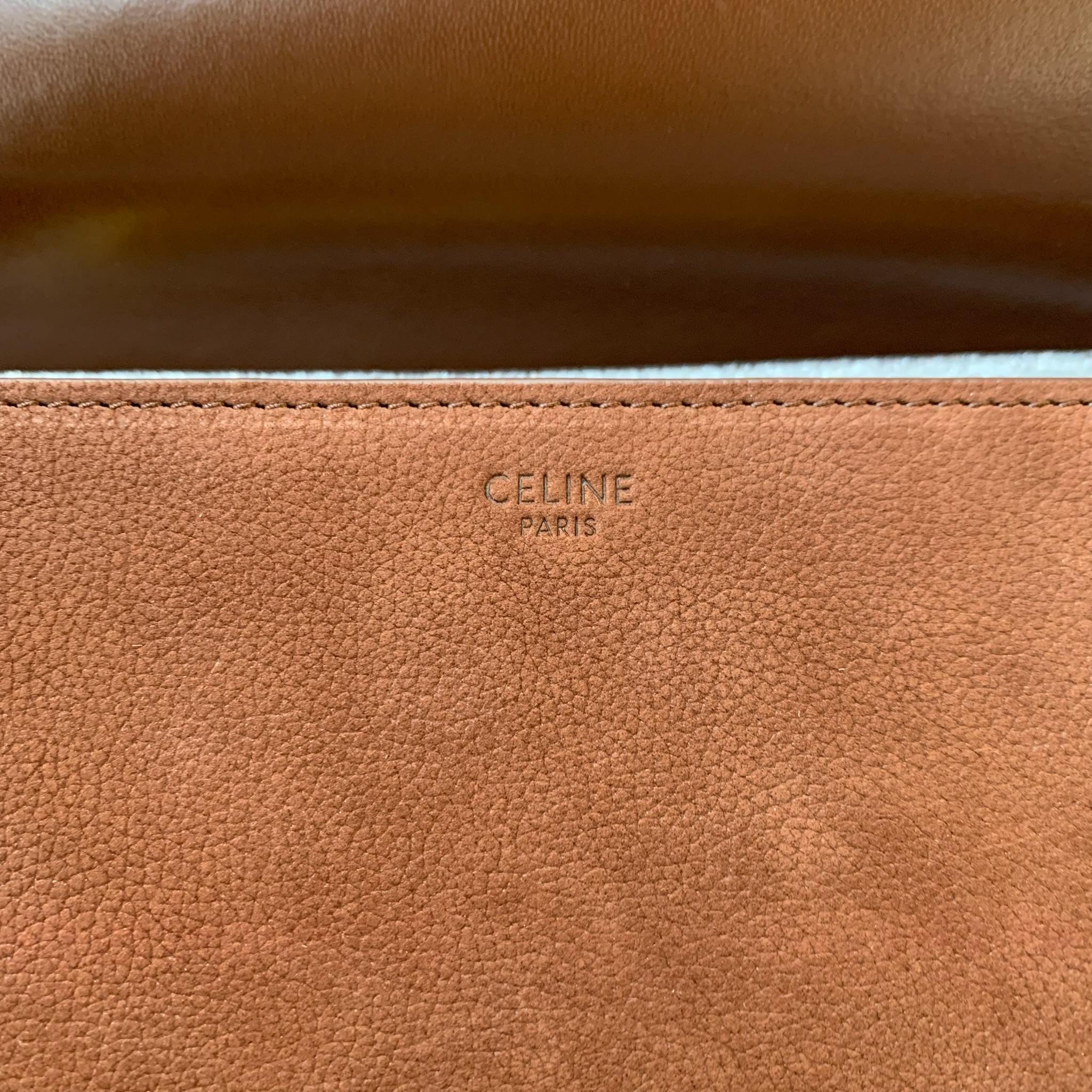 NINO中号手袋栗色25 X17.5X10厘米 牛皮革羊皮革衬里金色饰面手提、肩背和斜挎TRIOMPHE