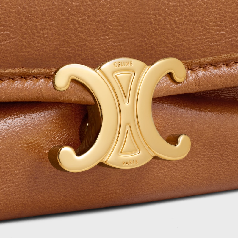 SOFT TRIOMPHE HALFMOON 手袋46X19X10厘米)羊皮革牛皮绒面革衬里金色饰面肩背