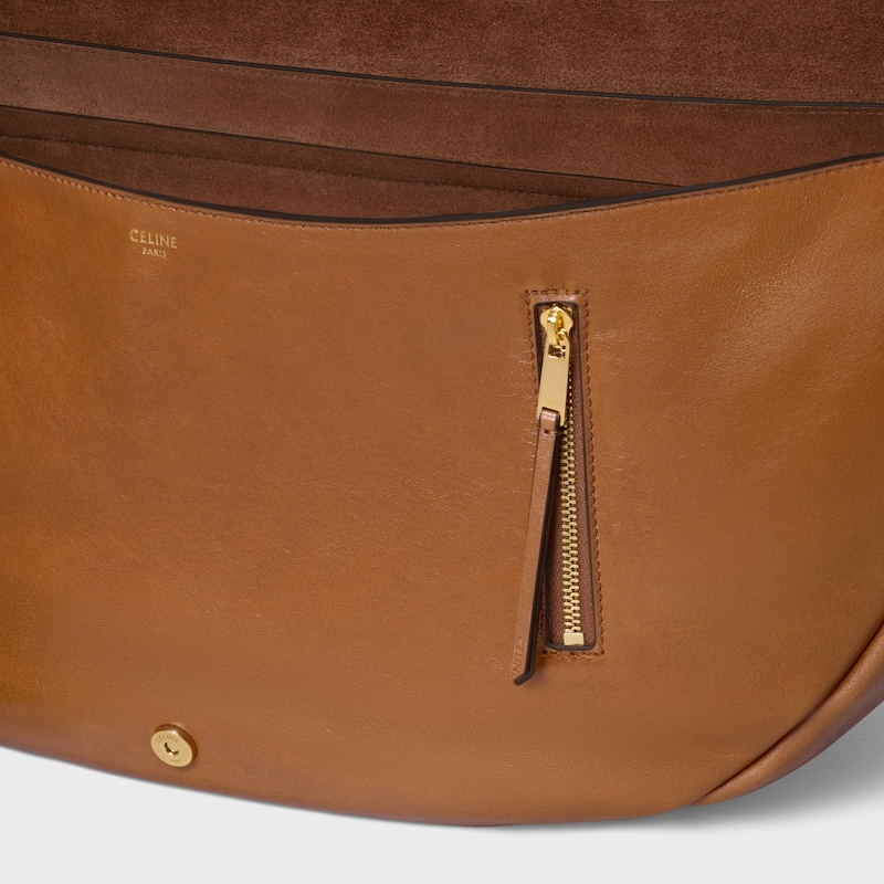 SOFT TRIOMPHE HALFMOON 手袋46X19X10厘米)羊皮革牛皮绒面革衬里金色饰面肩背