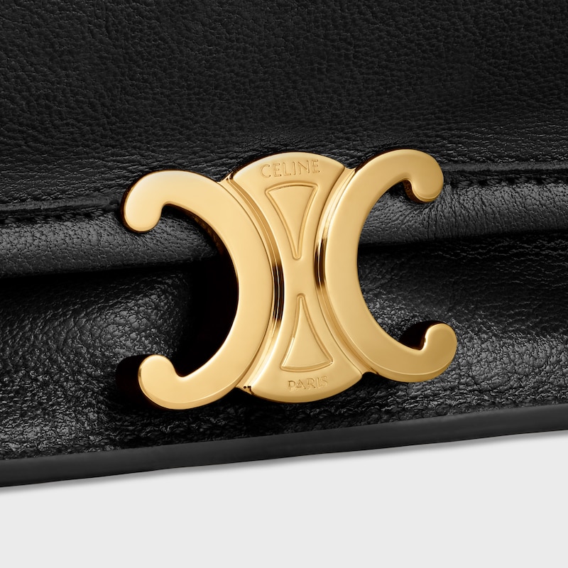 SOFT TRIOMPHE BESACE手袋(32X2X26厘米)羊皮革牛剖层革衬里金色饰面肩背，斜挎T