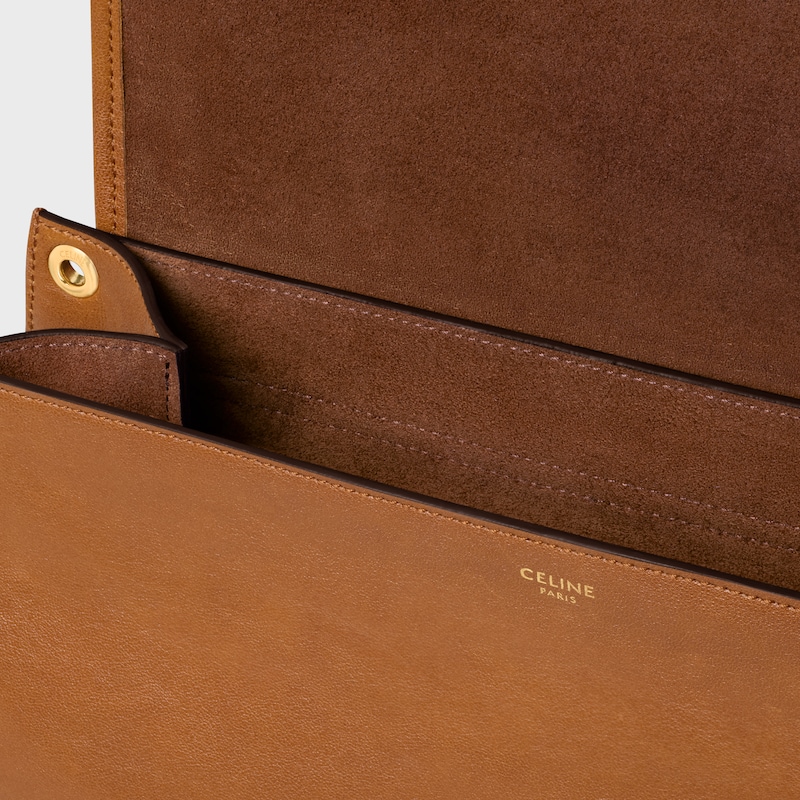 SOFT TRIOMPHE BESACE手袋(32X2X26厘米)羊皮革牛剖层革衬里金色饰面肩背，斜挎T