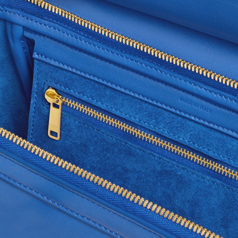 高品质原厂NEW LUGGAGE小号手袋38.5X11.5X16.5厘米)羊皮革牛剖层革衬里金色饰面手提