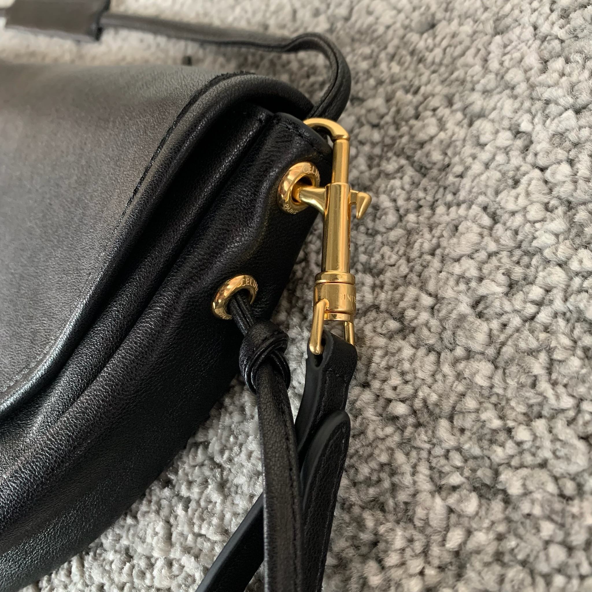 SOFT TRIOMPHE HALFMOON 手袋46X19X10厘米)羊皮革牛皮绒面革衬里金色饰面肩背