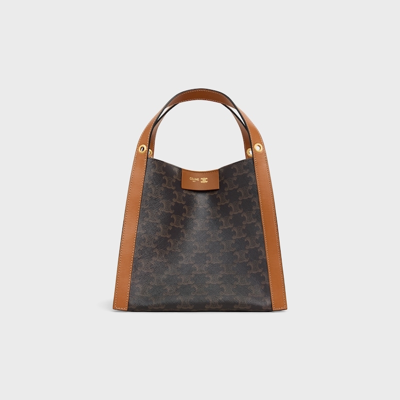 CUBE小号标志印花手袋18.5X21X17厘米)标志印花，人造革织物金色饰面手提，肩背和斜挎1个主隔层