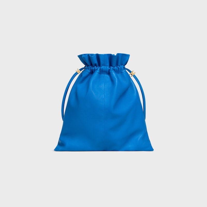 新款福袋，小号CRYSTAL POUCH手袋(29X32X0.5厘米)羊皮革织物，配TRIOMPHE印花