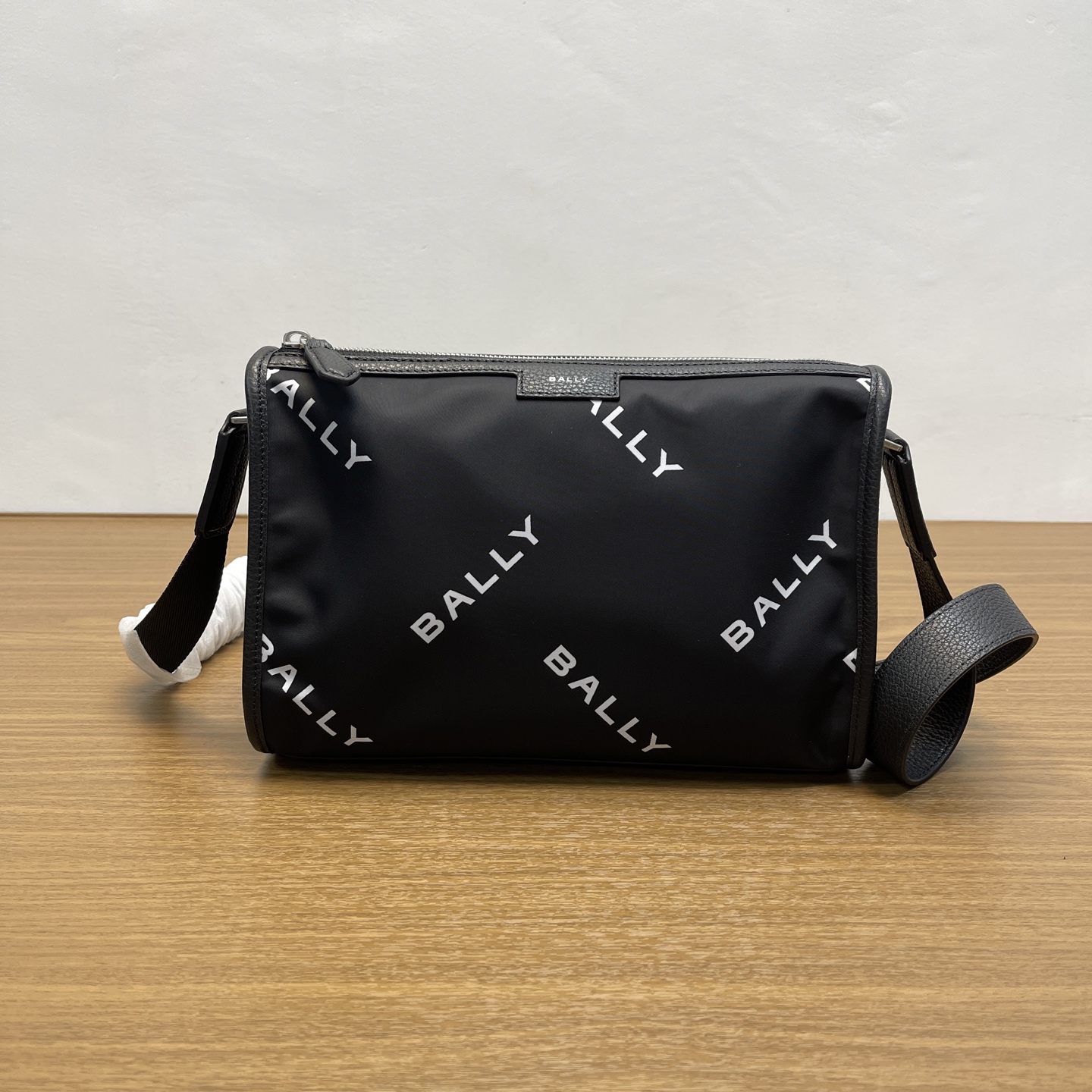 Bally Actual photo of black shoulder bag.