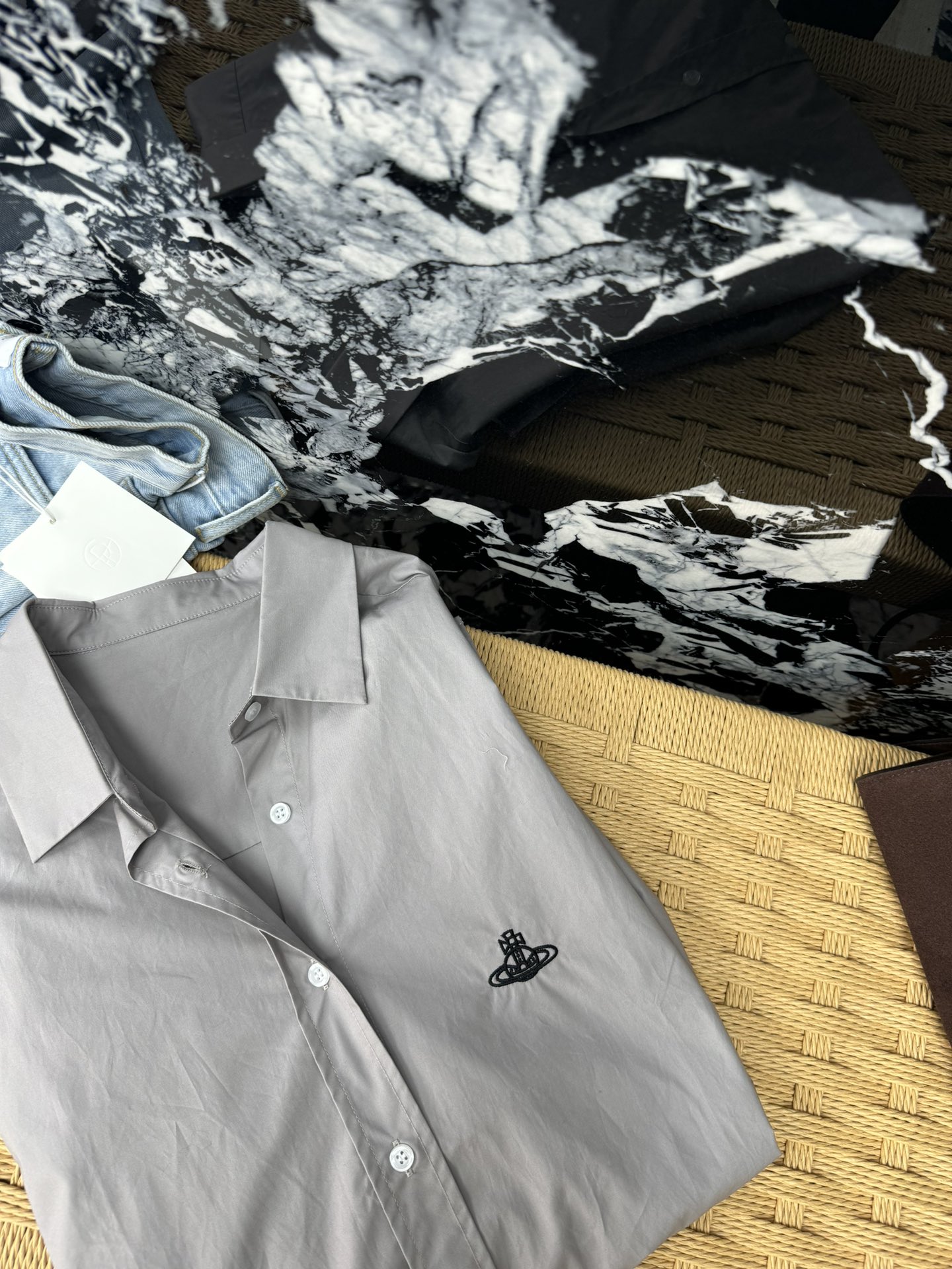 P564 SINGLE-SIZE FEMALE SUIT PACKAGED, WEST QUEEN EMBROIDERED SHIRT, DETAILS. STEREO SATURN EMBROIDERY - 图片 2