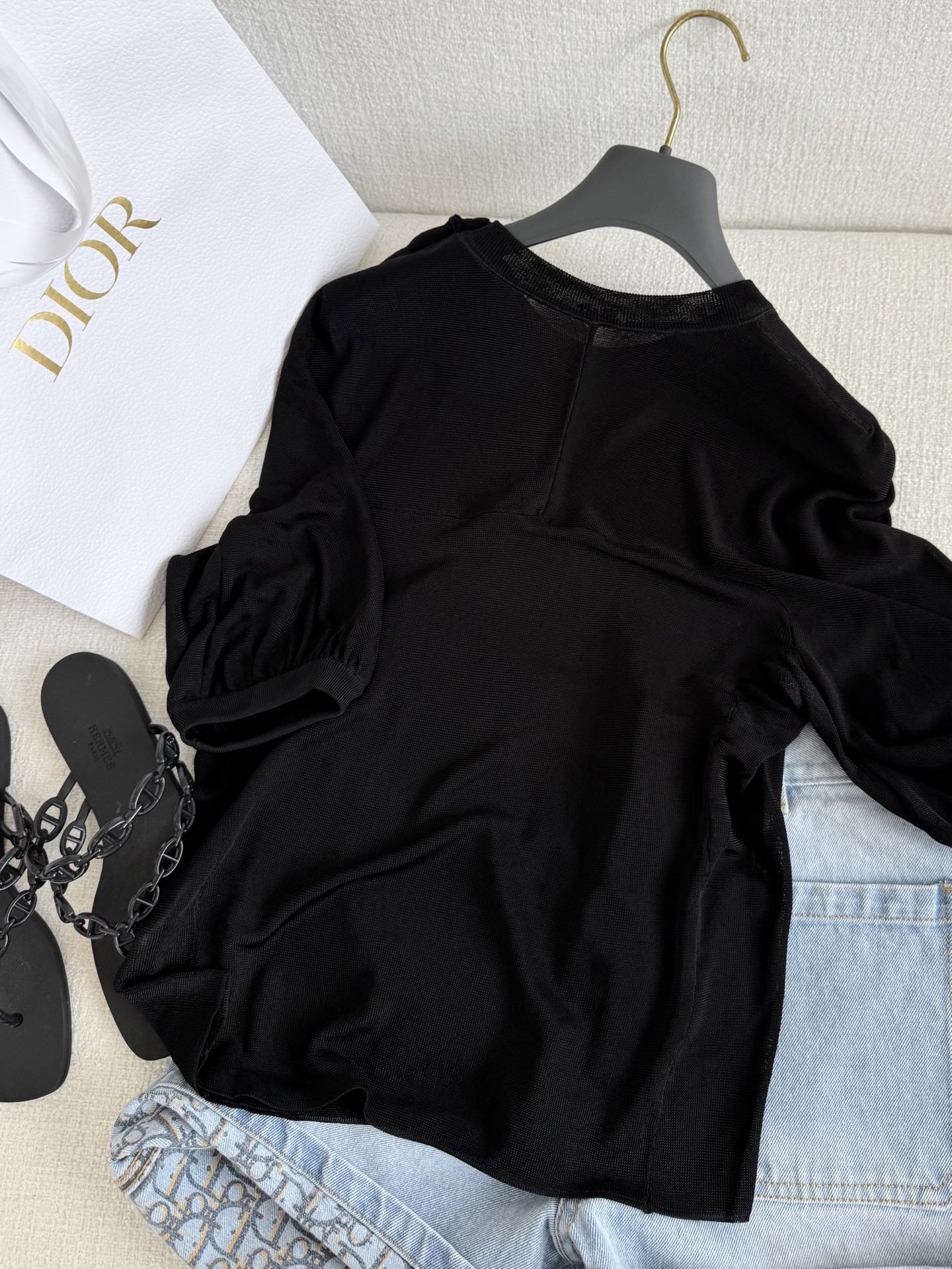 Ribbed Knit Top with Button Detail - Elegant Short Puff Sleeve Blouse 8 i1753819185427 242 0 6