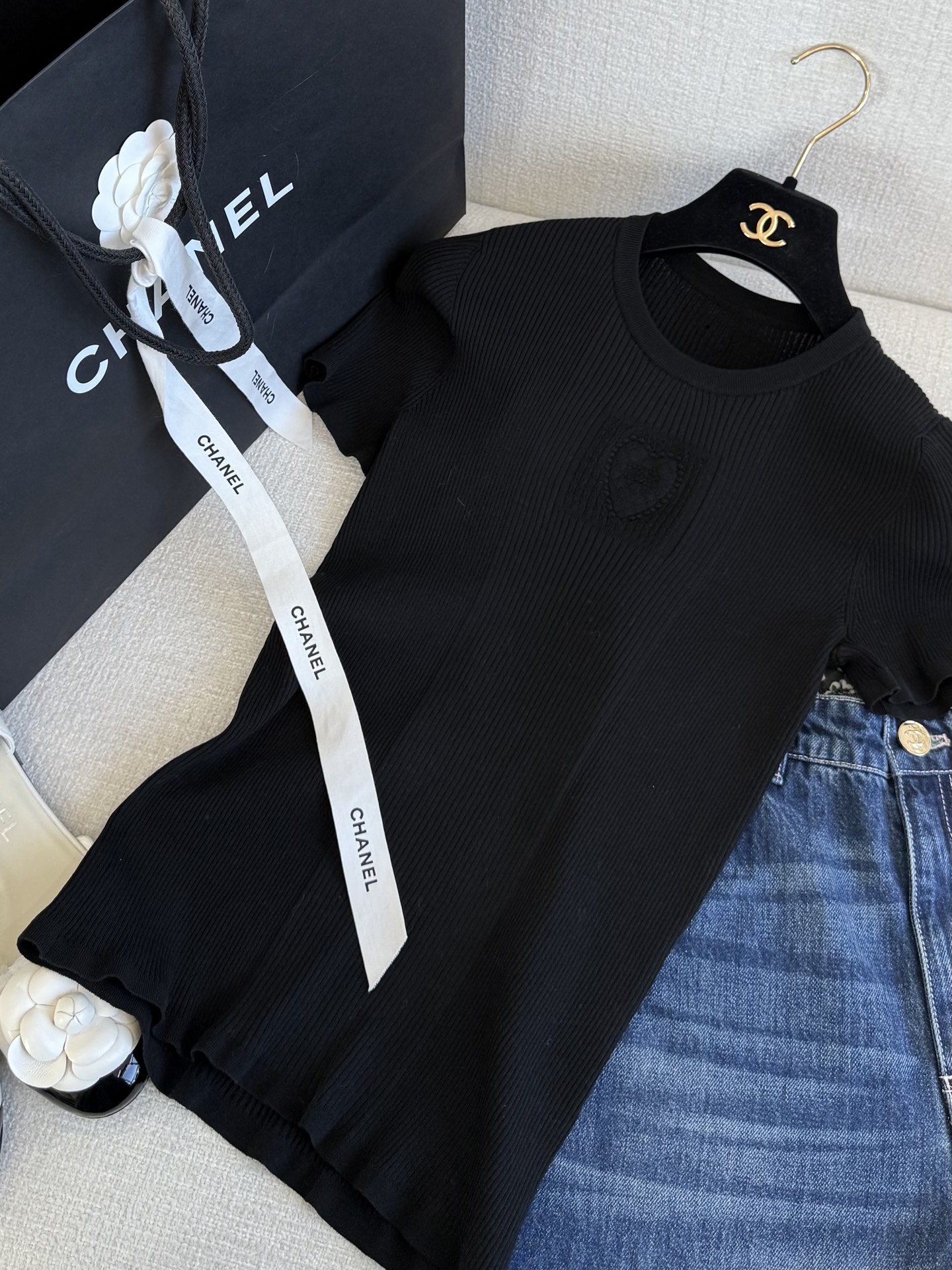 P648原单狠货女装 配包装黑色 细节图 - 图片 1