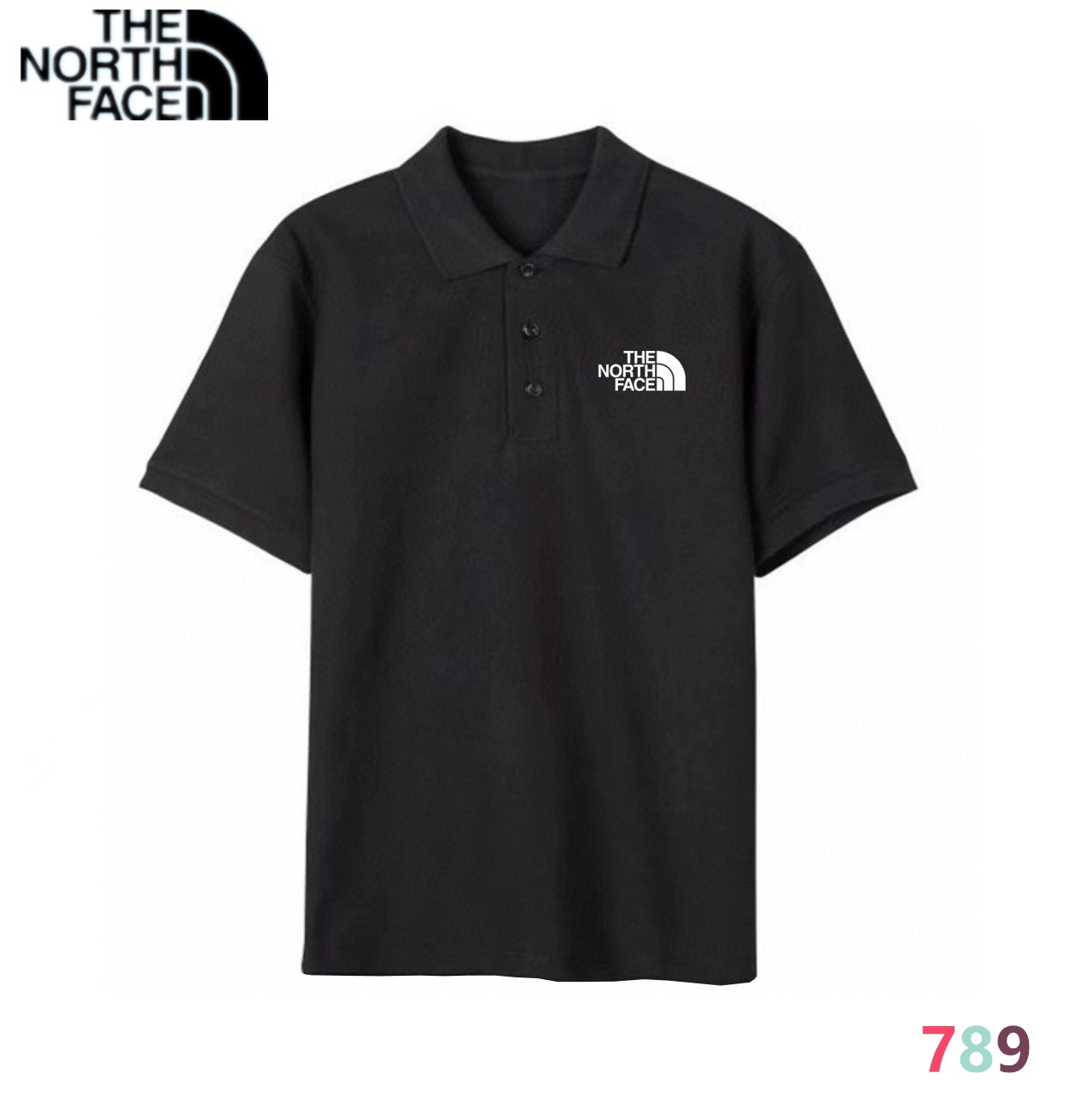 The North Face Kleidung Polo T-Shirt Schwarz Weiß Drucken Unisex PU Frühlingskollektion Fashion Kurzarm