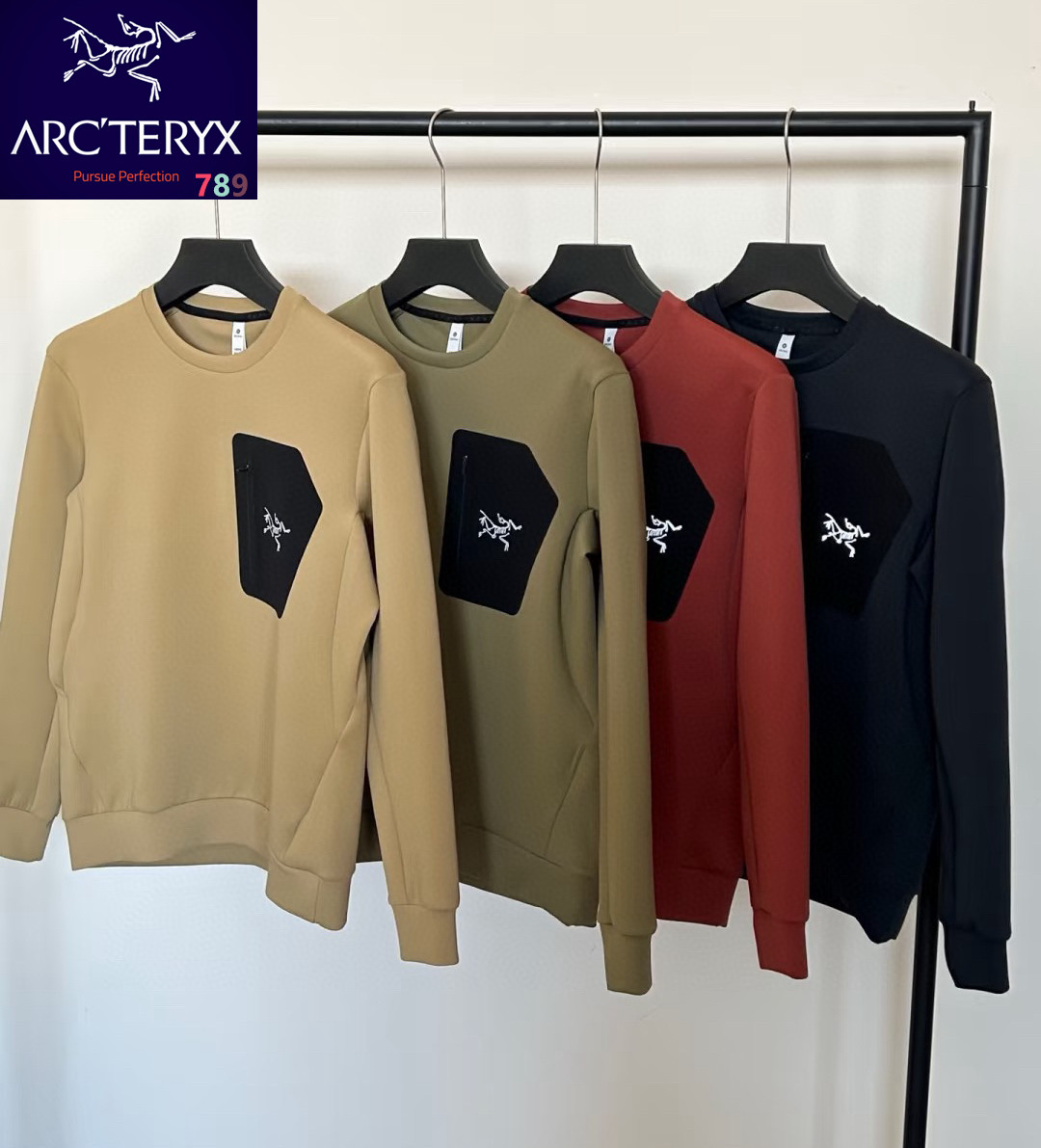P135💰
Arcteryx/始祖鸟早春休闲运动卫衣
此款面料质感轻盈弹力，并具有专业吸湿排汗性能 ，运动后能快速吸收体表汗液，减少汗湿黏腻 ，肩袖式立体裁剪工艺，提升活动性及运动感 ！
都市机能风！户外运动休闲健身必备款！ 透气科技面料运动衫，黄金比例配比！手感非常的细腻柔润！抗皱免烫！耐磨抗撕裂！
没有束缚感，轻松自在！人体工程学运动剪裁，多处拼接勾勒出品牌独有的设计美感的同时，运动剪裁带来的舒适性以及关节的灵活性是别的产品给不到的体验！

M衣长66胸围102下摆46袖长60建议体重100-115斤

L衣长68胸围106下摆48袖长61建议体重115-130斤

Xl衣长70胸围110下摆50袖长62建议体重130-145斤

2x 衣长72胸围114下摆52袖长63建议体重145-160斤

3x衣长74胸围118下摆54袖长64建议体重160-175斤

4x衣长75胸围122下摆56袖长64.5建议体重175-190斤

5x衣长76胸围126下摆58袖长65建议体重190-205斤