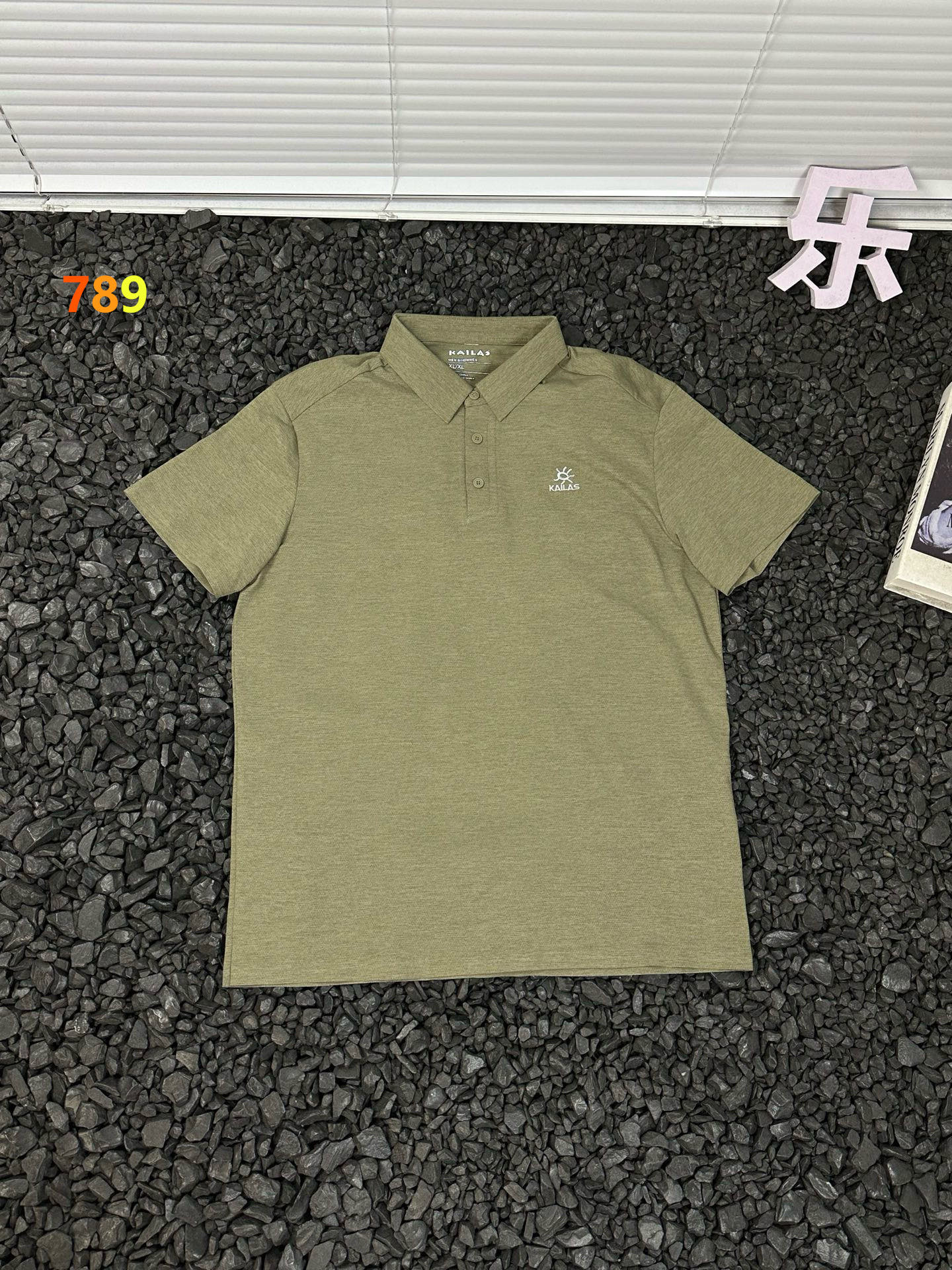 KAILAS凯乐石户外运动纯色Logo翻领吸汗透气速干短袖Polo衫