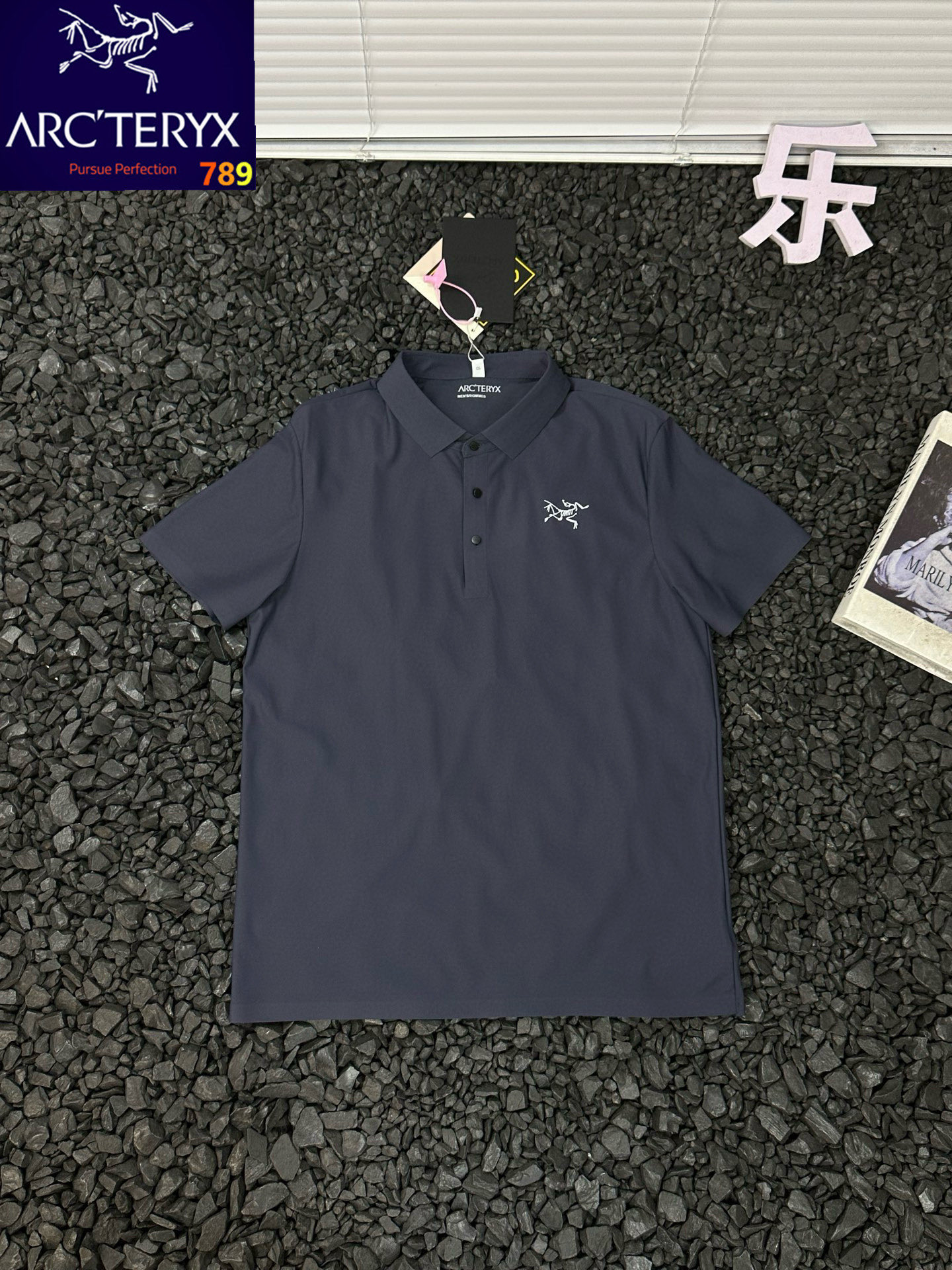 Arctertx始祖鸟印花品牌Logo户外舒适吸汗速干短袖Polo衫