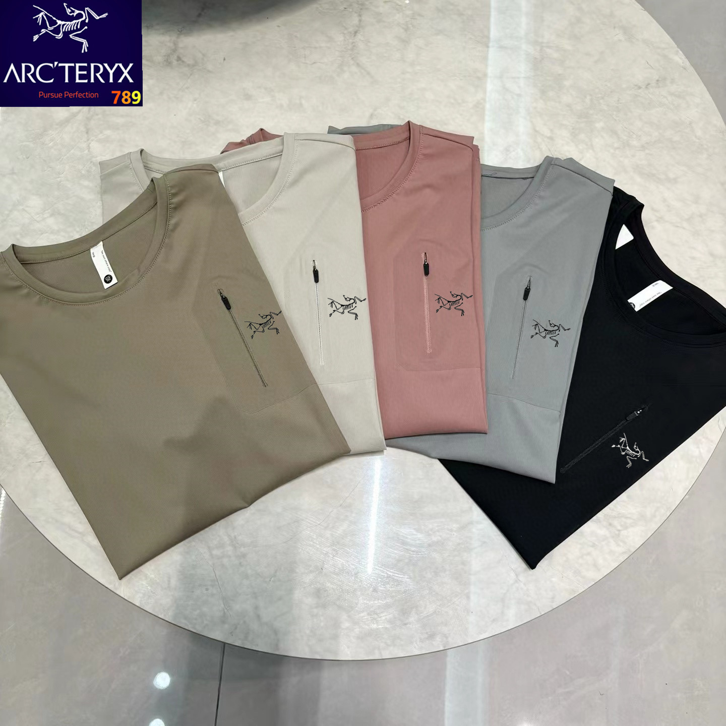 始祖鸟夏季新款压胶冰丝短袖 新款冰丝压胶短袖上衣-Chinese UA Cheap High Quatity Brand Clothes Bags handbags Sneakers wholesale wholesaler seller from China Factory suppliers Fashion Clothing Shoes best Quality Beautiful Price 始祖鸟夏季新款压胶冰丝短袖 新款冰丝压胶短袖上衣