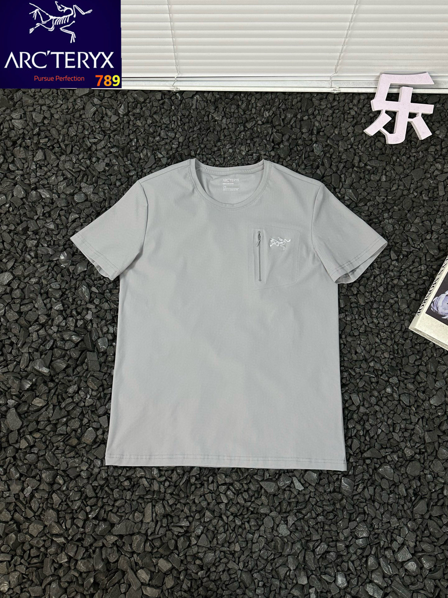 Arcteryx 始祖鸟男士吸汗透气冰丝速干户外运动纯色休闲时尚百搭冰丝短袖T恤