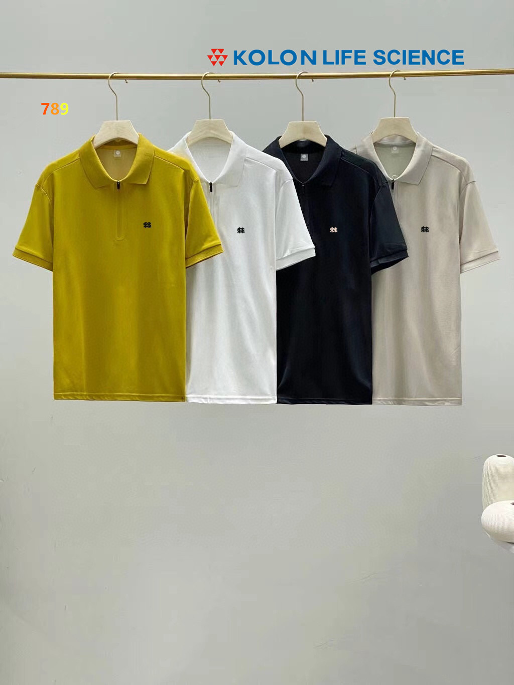 科隆KOLON SPORT夏款上新 polo半拉链短袖