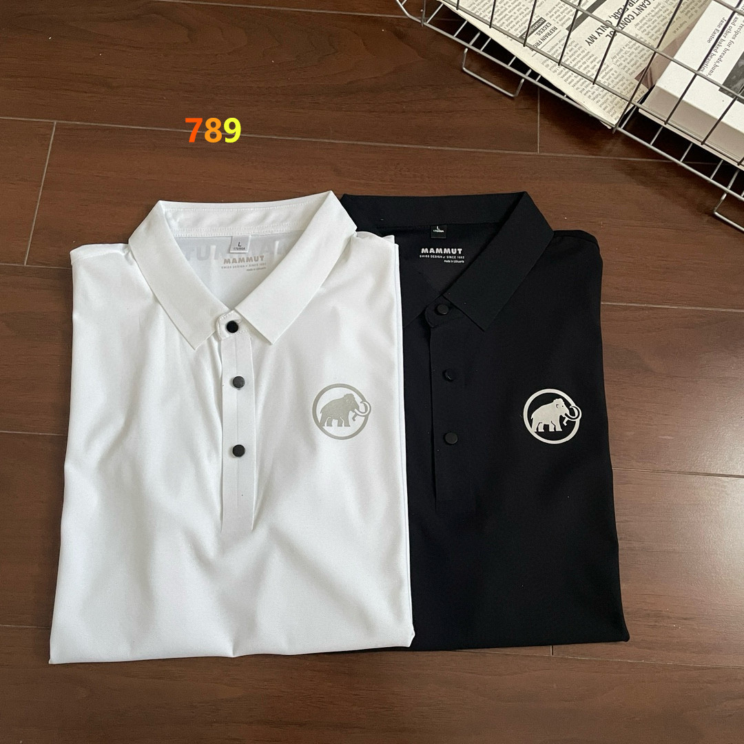 猛犸象夏款新款翻领胸前经典小logo冰丝无痕短袖T恤 经典基础款POLO衫短袖