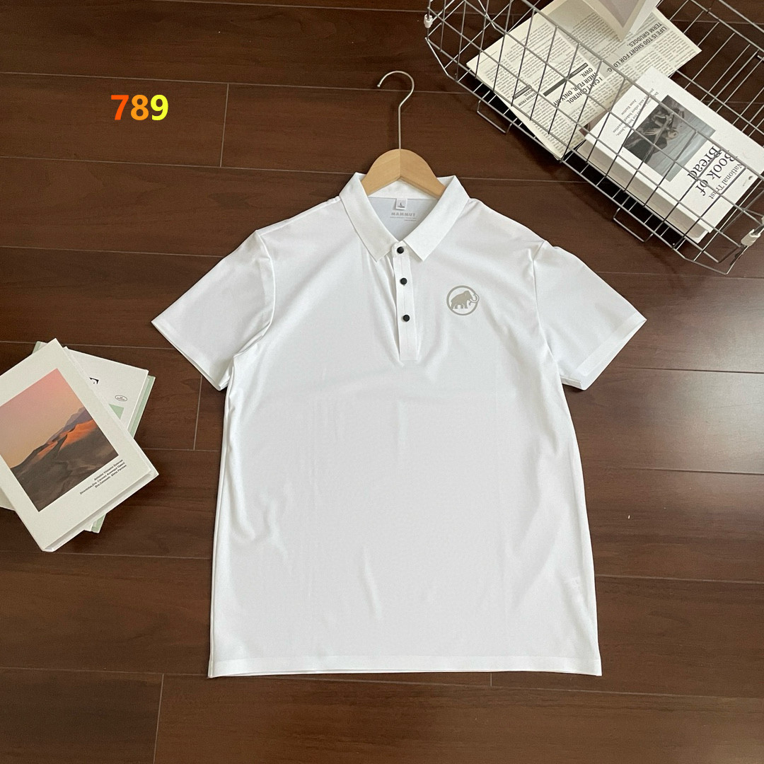 猛犸象夏款新款翻领胸前经典小logo冰丝无痕短袖T恤 经典基础款POLO衫短袖