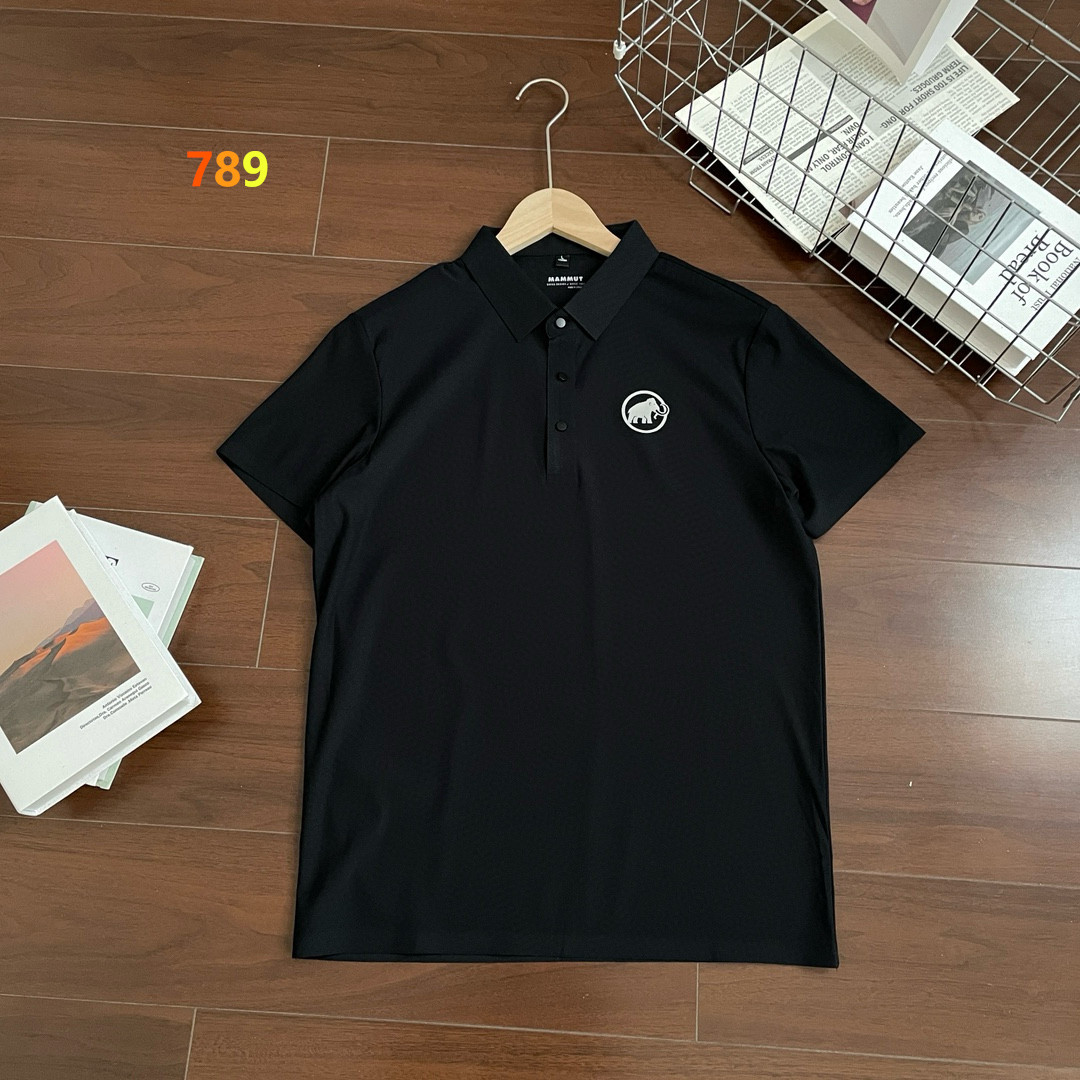 猛犸象夏款新款翻领胸前经典小logo冰丝无痕短袖T恤 经典基础款POLO衫短袖