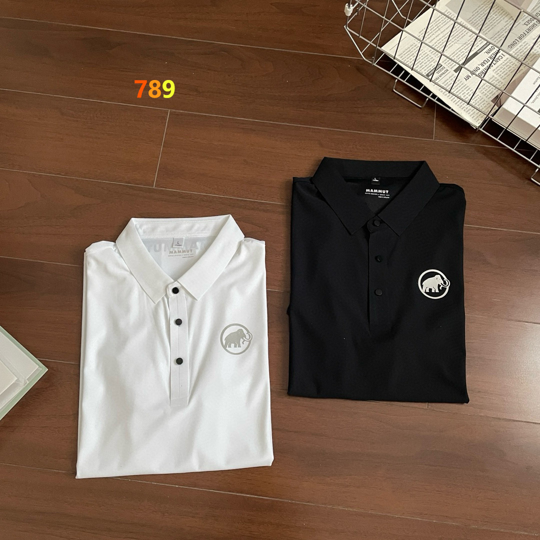 猛犸象夏款新款翻领胸前经典小logo冰丝无痕短袖T恤 经典基础款POLO衫短袖