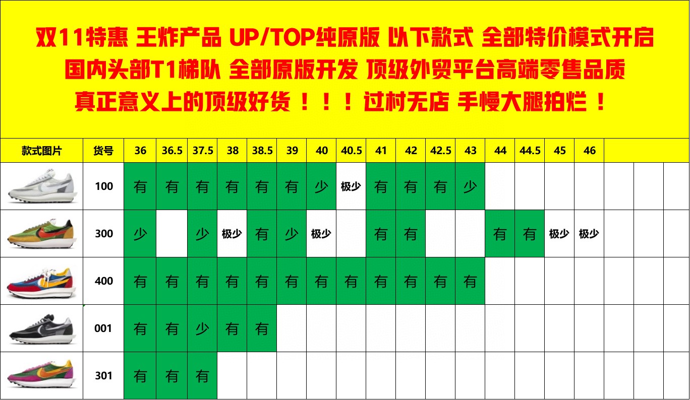 双11福利Top最强纯原Sacai1.0/3.0系列原市场零售的天花板产物现在福利好价️库存图8