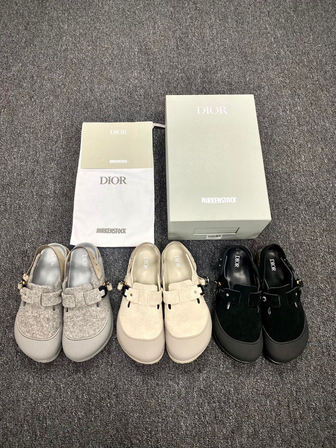 今日推荐Birkenstock勃肯x联名Dior迪奥Tokio开发耗时2个多月！真羊毛纤维材质鞋面！双带