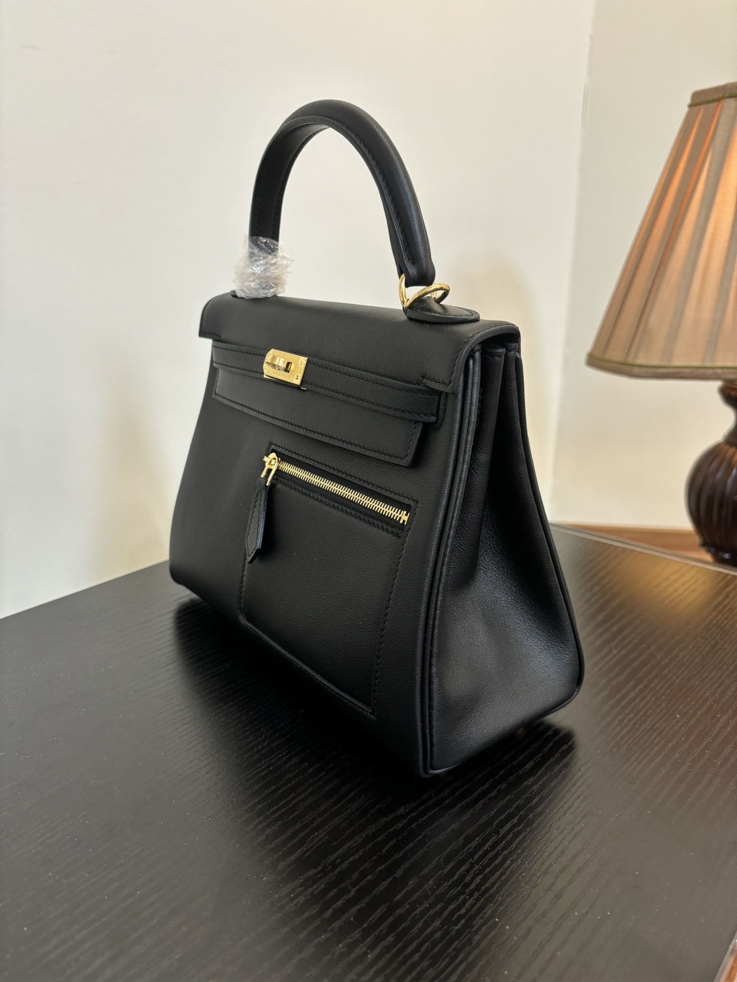 Hermes Style Black Leather Bag Lookbook Reference image 2
