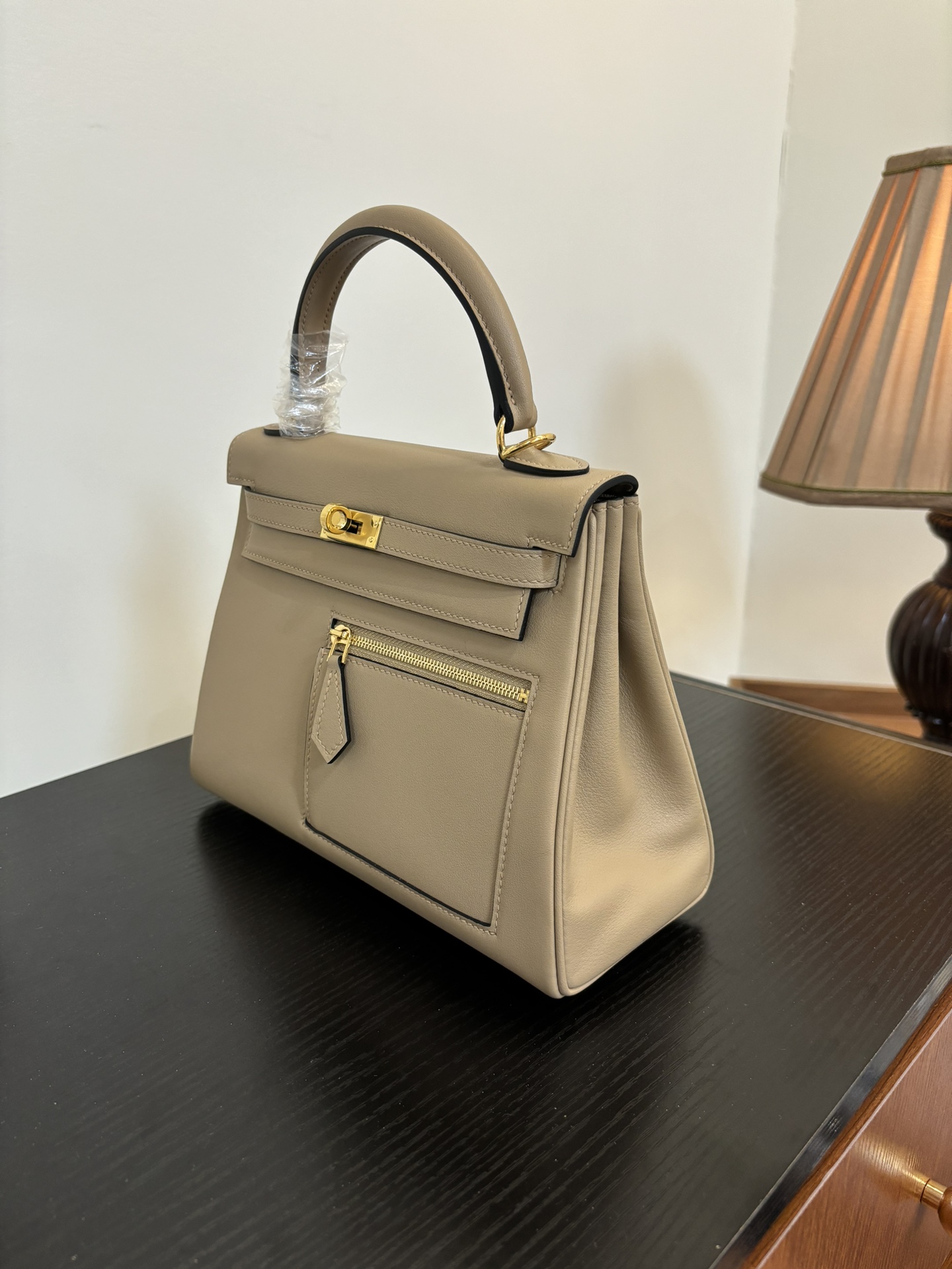 Hermes Style Grey Leather Bag Lookbook Reference image 2