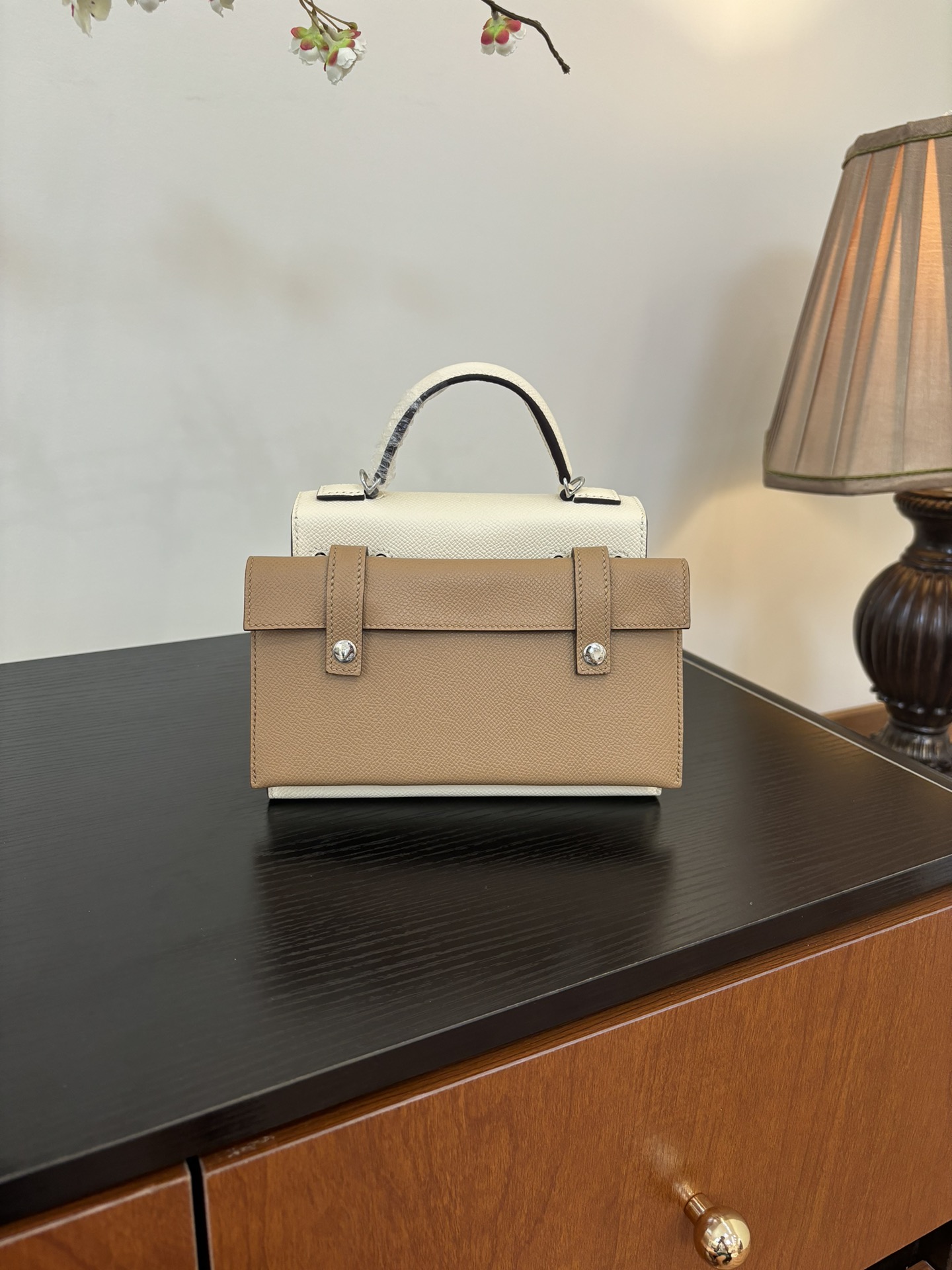 Hermes Mosaic White Epsom with multicolor accents mini top handle everyday