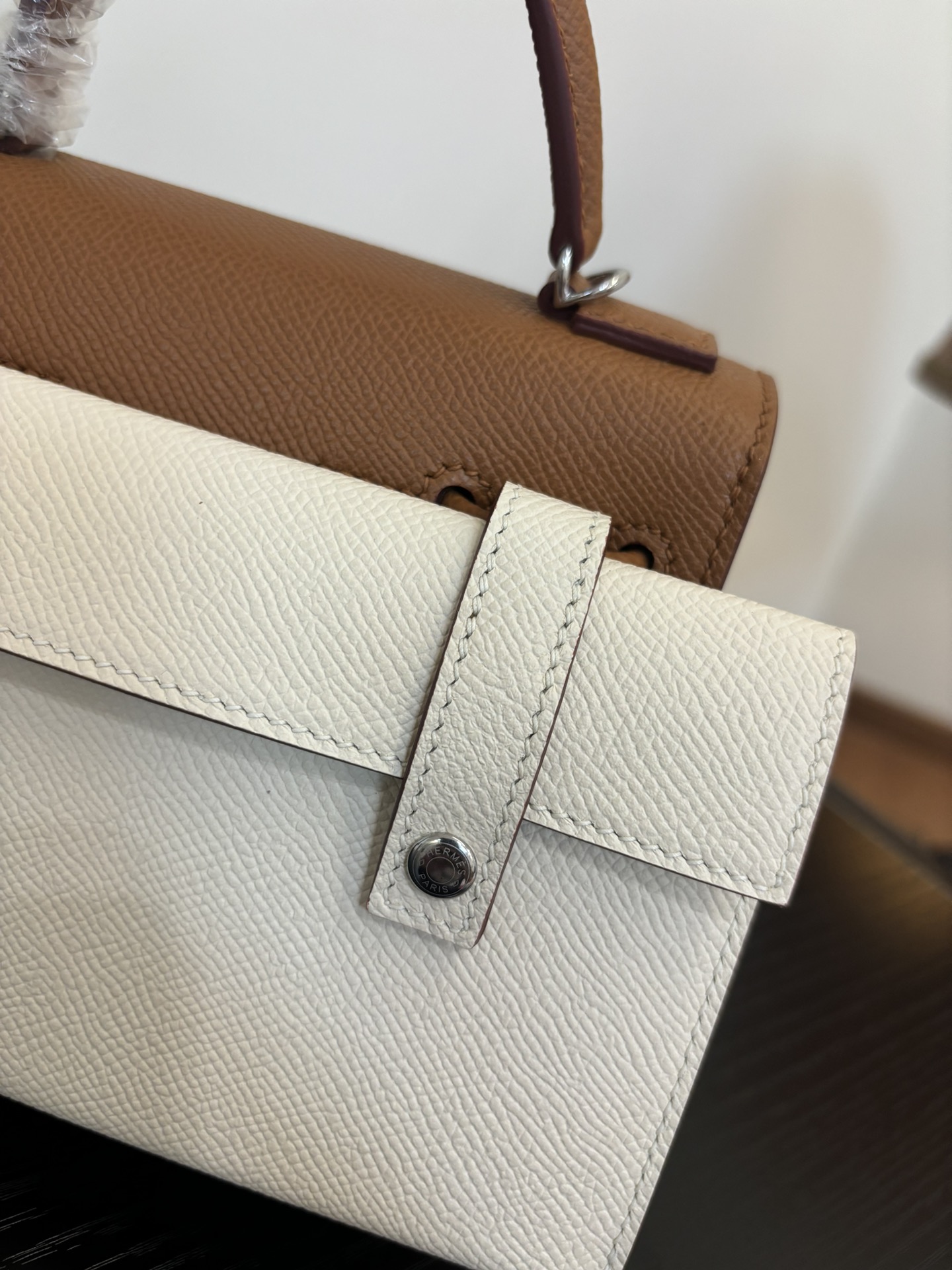 Hermes Mosaic Doll Gold Epsom with multicolor accents top handle everyday
