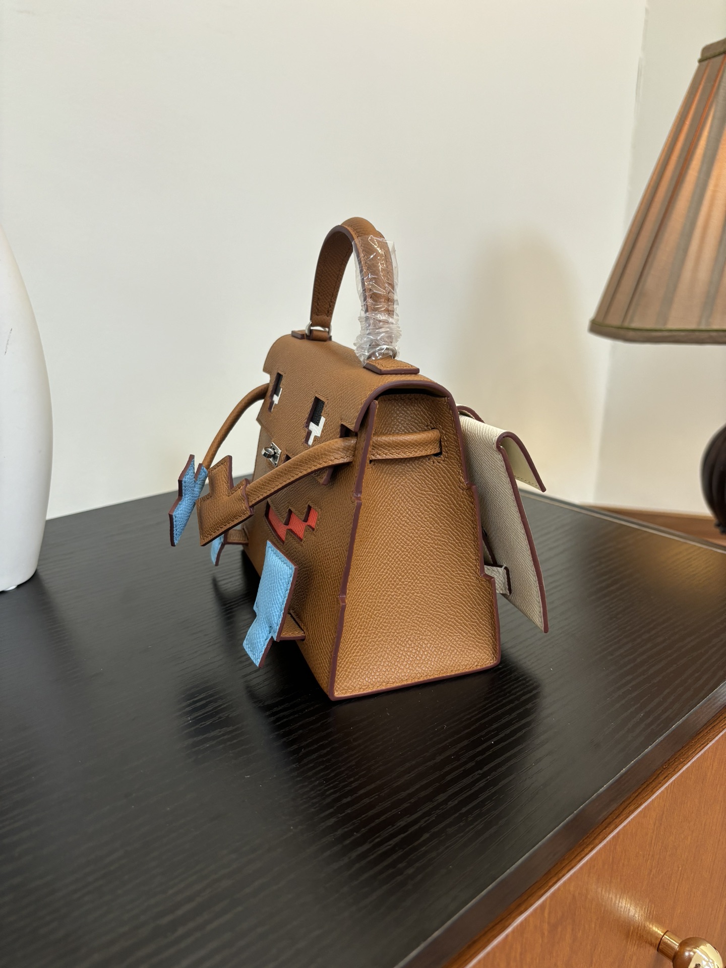 Hermes Mosaic Doll Gold Epsom with multicolor accents top handle everyday