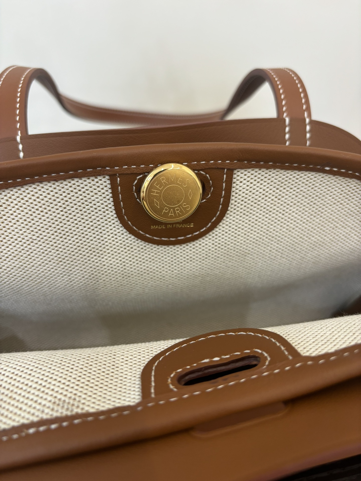 Hermes Style Leather Top Handle Bag Bags Top Handle Bag detail image 9 from source 719564
