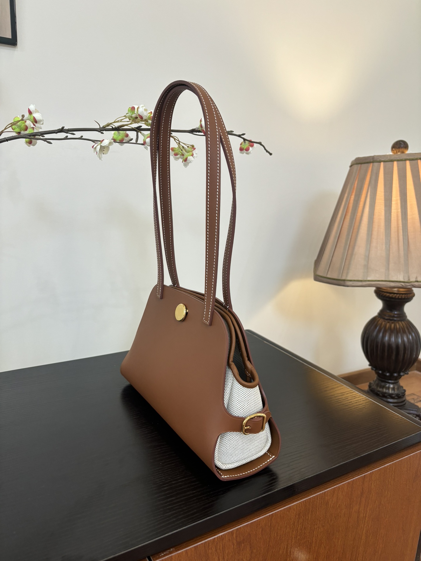Hermes Style Leather Top Handle Bag Bags Top Handle Bag detail image 3 from source 719564