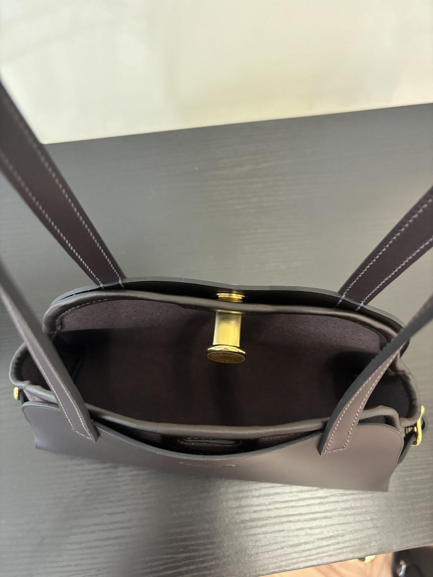 Hermes Style Leather Top Handle Bag Bags Top Handle Bag detail image 8 from source 719565