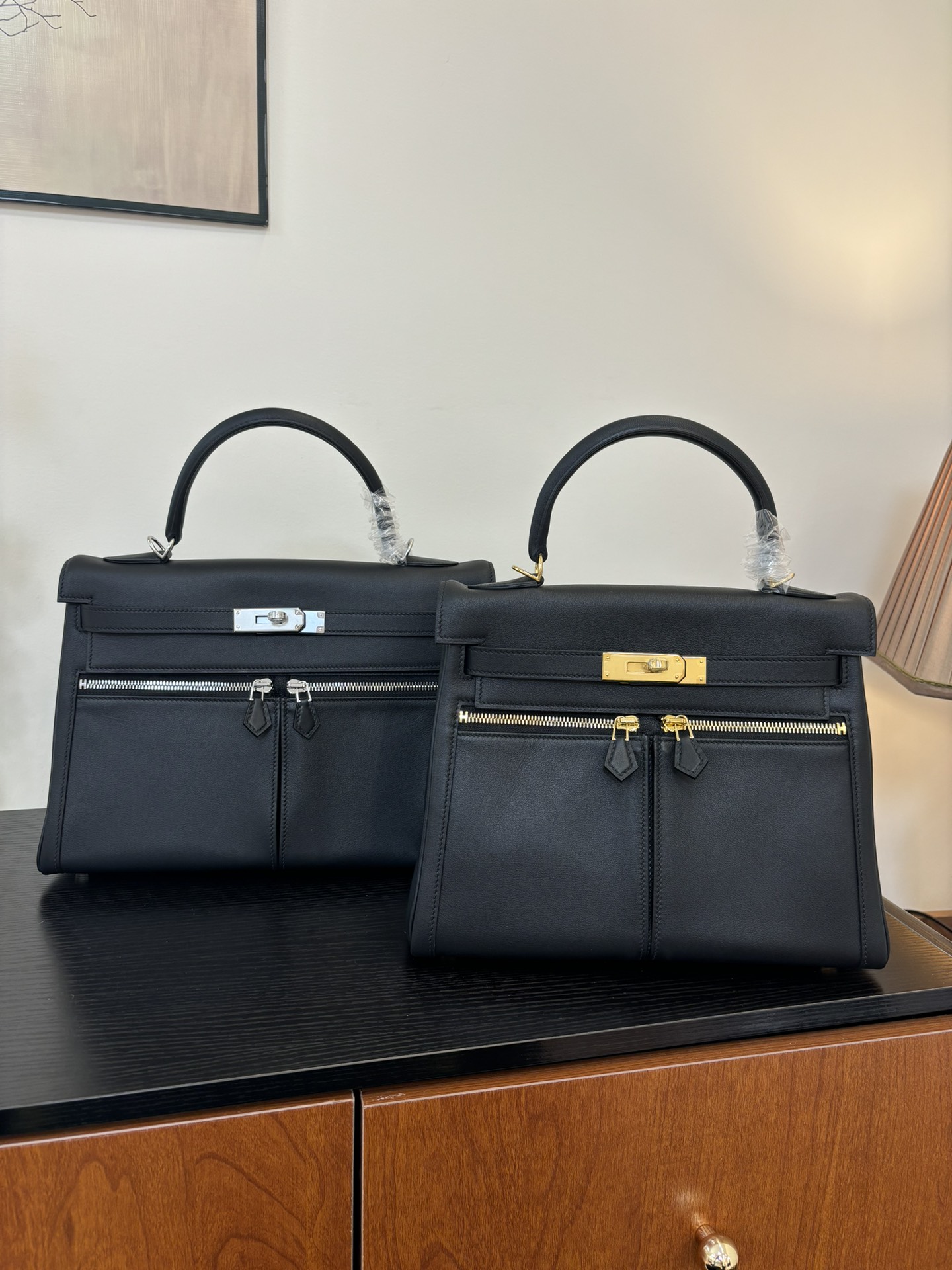 Kelly Lakis 28-32 Double Zipper Swift Leather with Gold & Silver Hardware 2 i1753506296 5229 2