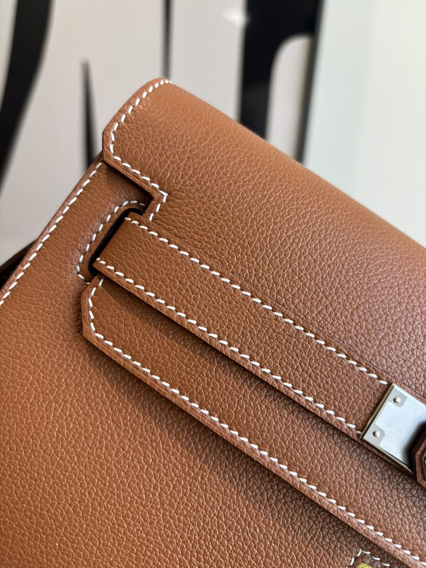 Hermes Style Leather Top Handle Bag Bags Top Handle Bag detail image 7 from source 745833