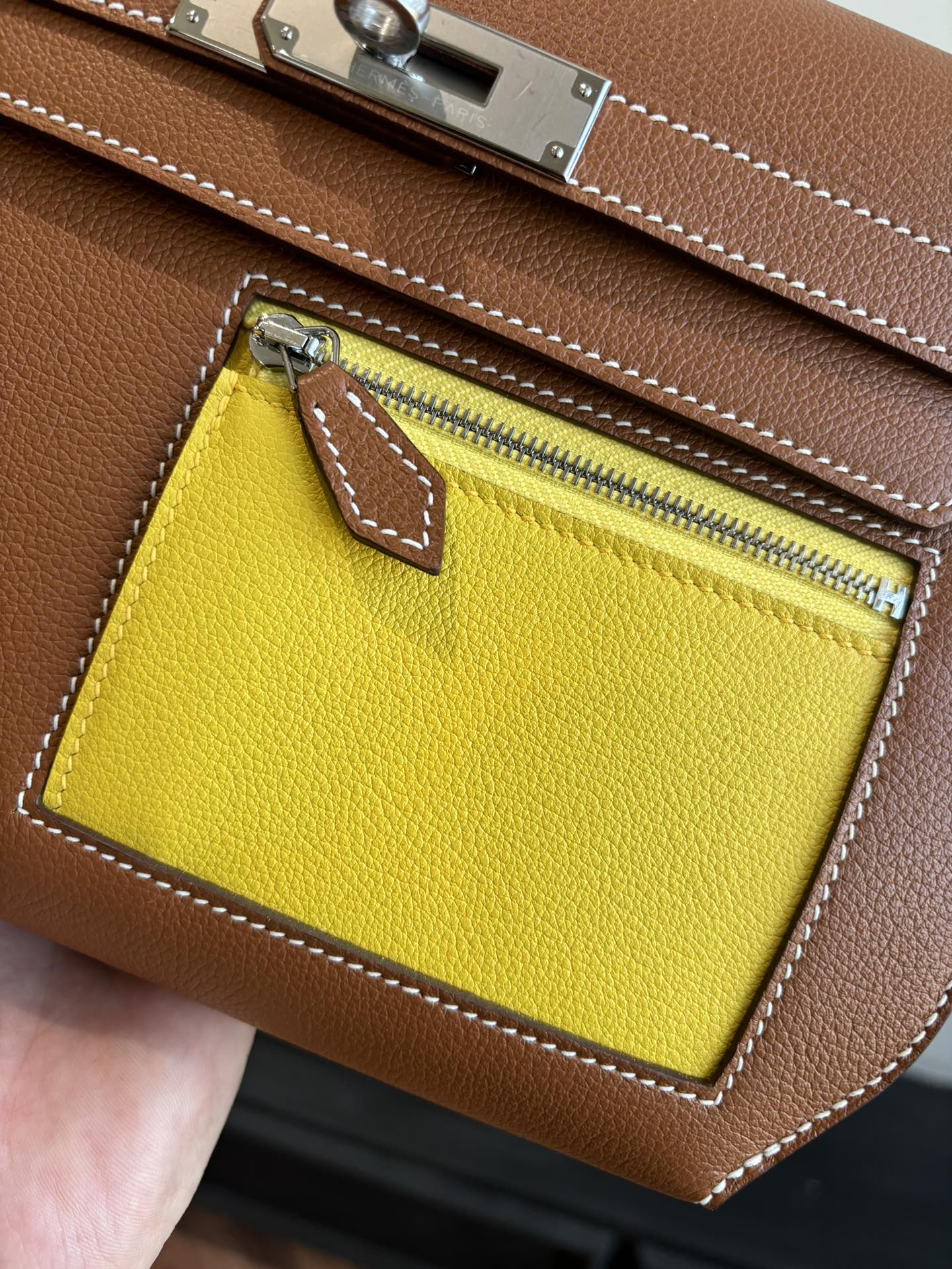 Hermes Style Leather Top Handle Bag Bags Top Handle Bag detail image 6 from source 745833