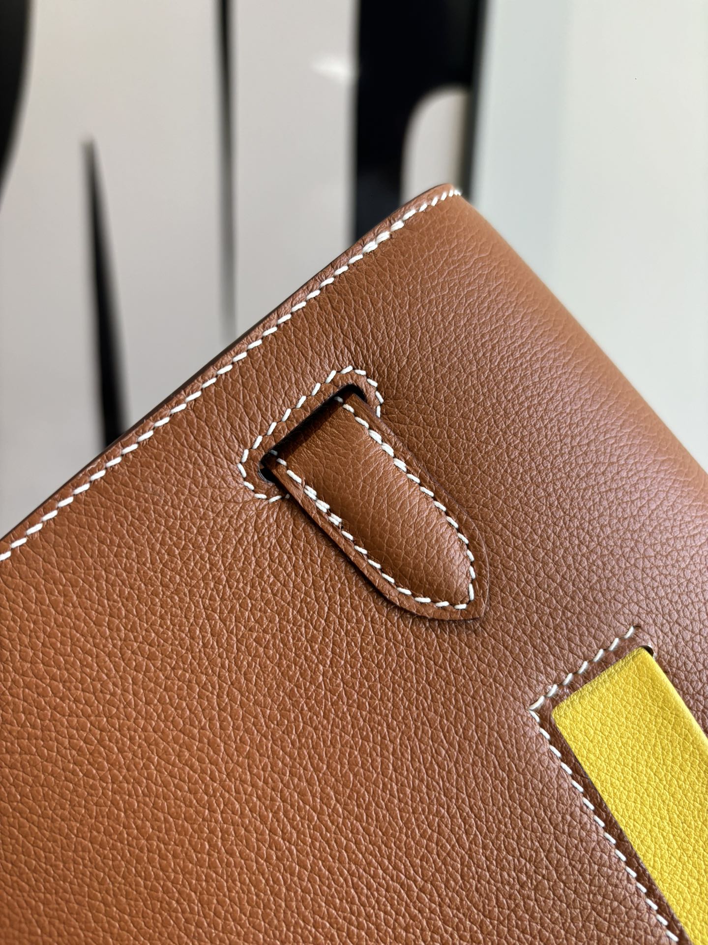Hermes Style Leather Top Handle Bag Bags Top Handle Bag detail image 4 from source 745833