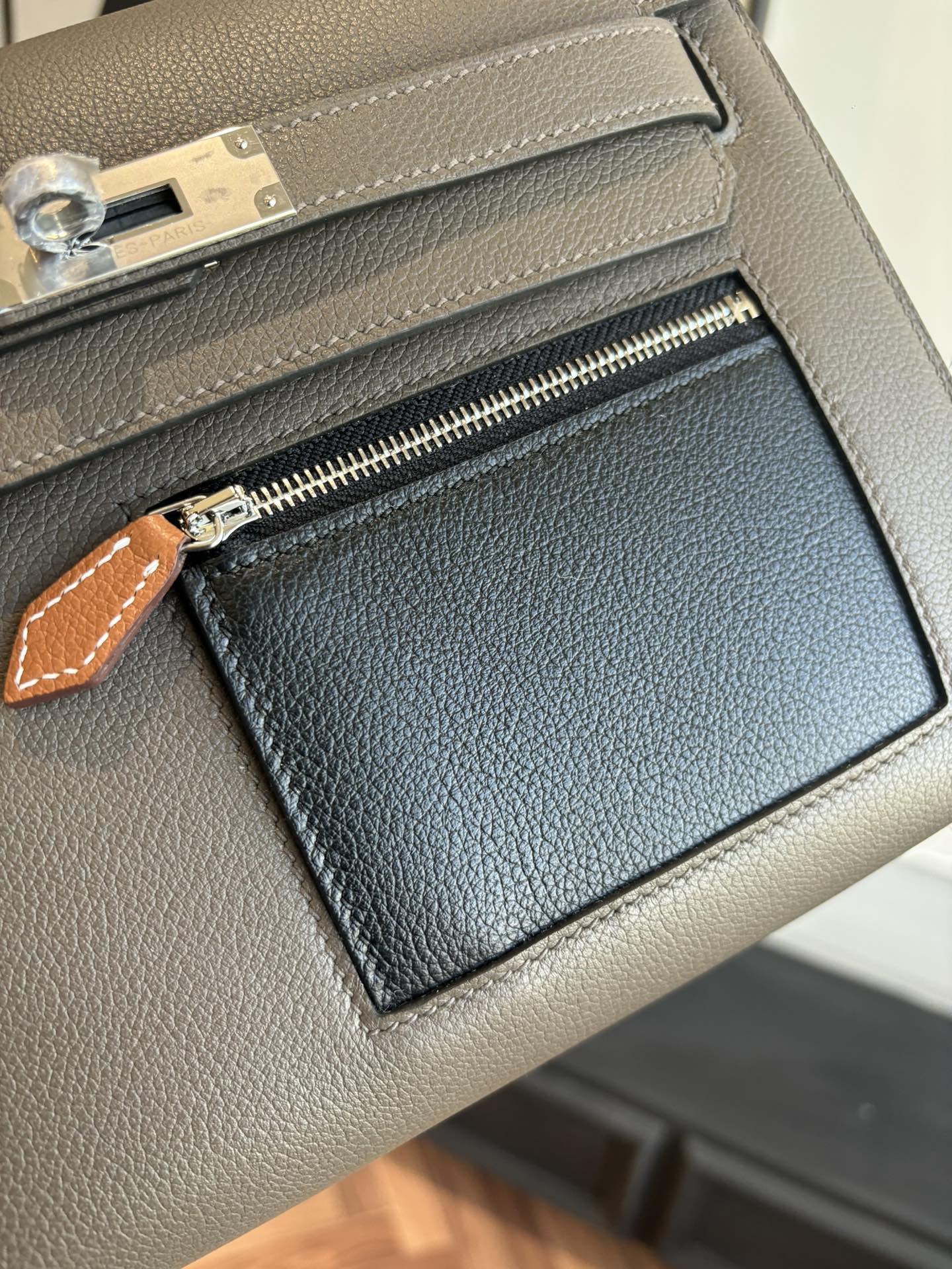 Hermes Style Leather Top Handle Bag Bags Top Handle Bag detail image 5 from source 745834