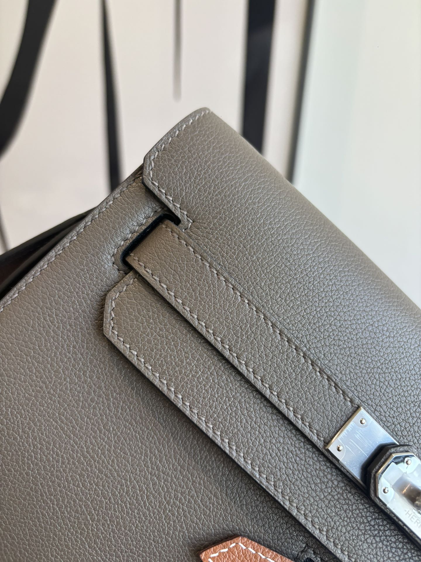 Hermes Style Leather Top Handle Bag Bags Top Handle Bag detail image 6 from source 745834