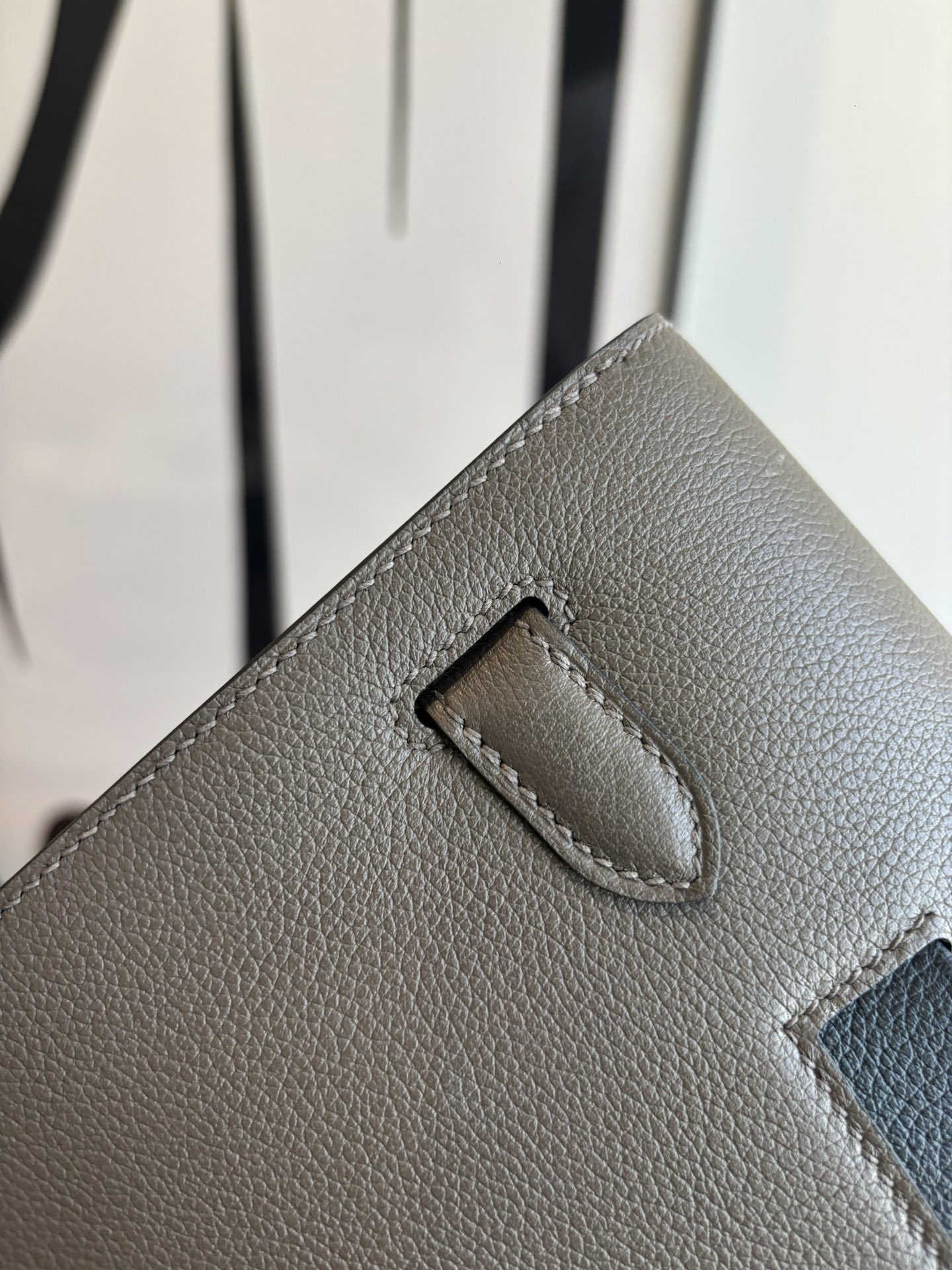 Hermes Style Leather Top Handle Bag Bags Top Handle Bag detail image 7 from source 745834