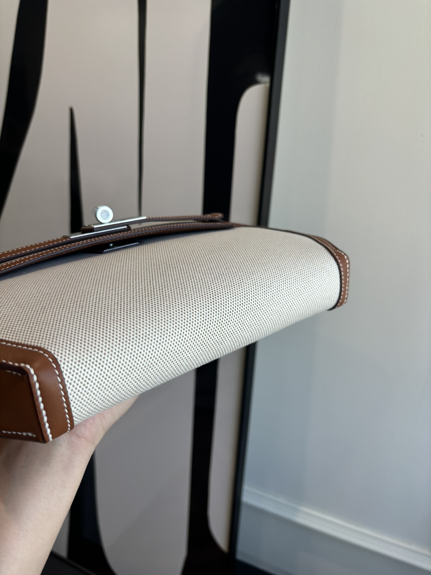 Kelly Depeches 25: Canvas & Swift Leather Handbag with Shoulder Strap 8 i1762399098 4044 3