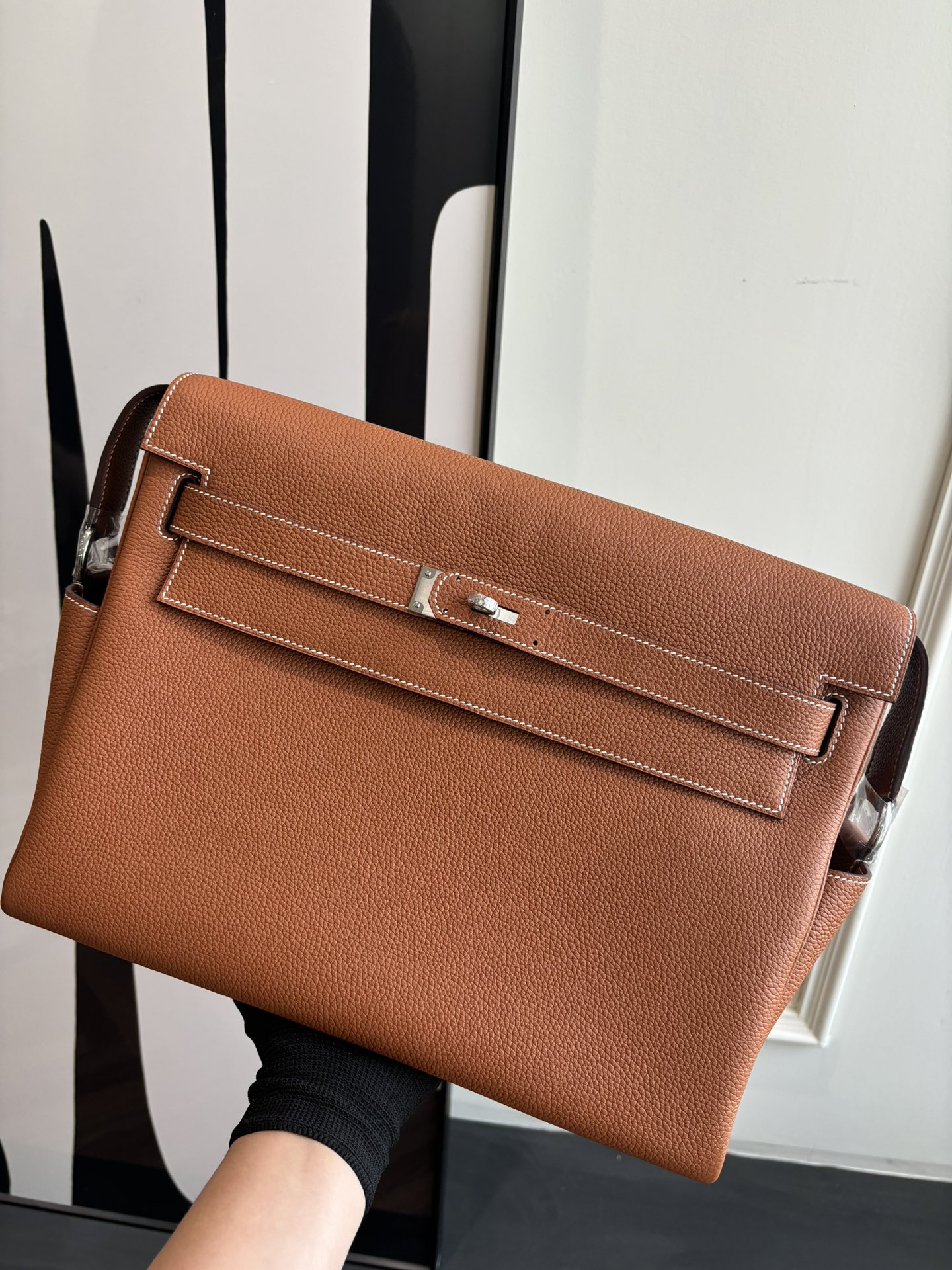 Hermes Kelly Messenger Gold Brown 32cm everyday