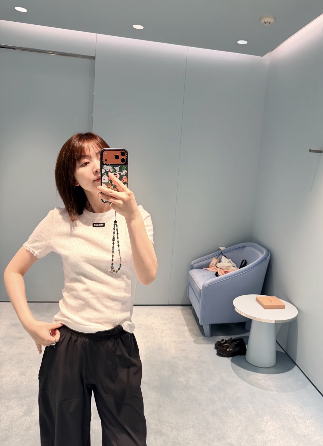 미우미우 여성 반팔 101636 Miu Miu T Shirt